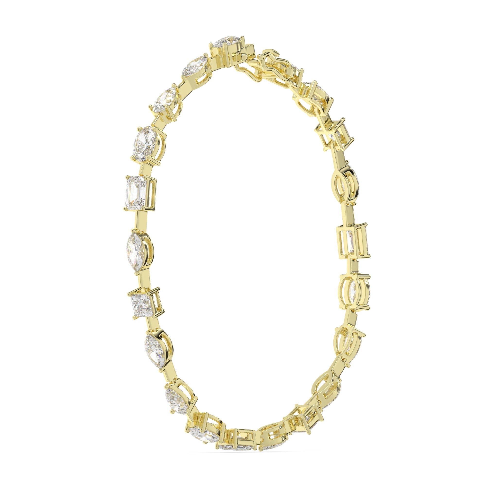 9.90 CTW Multishape Lab Grown Diamond Tennis Bracelet