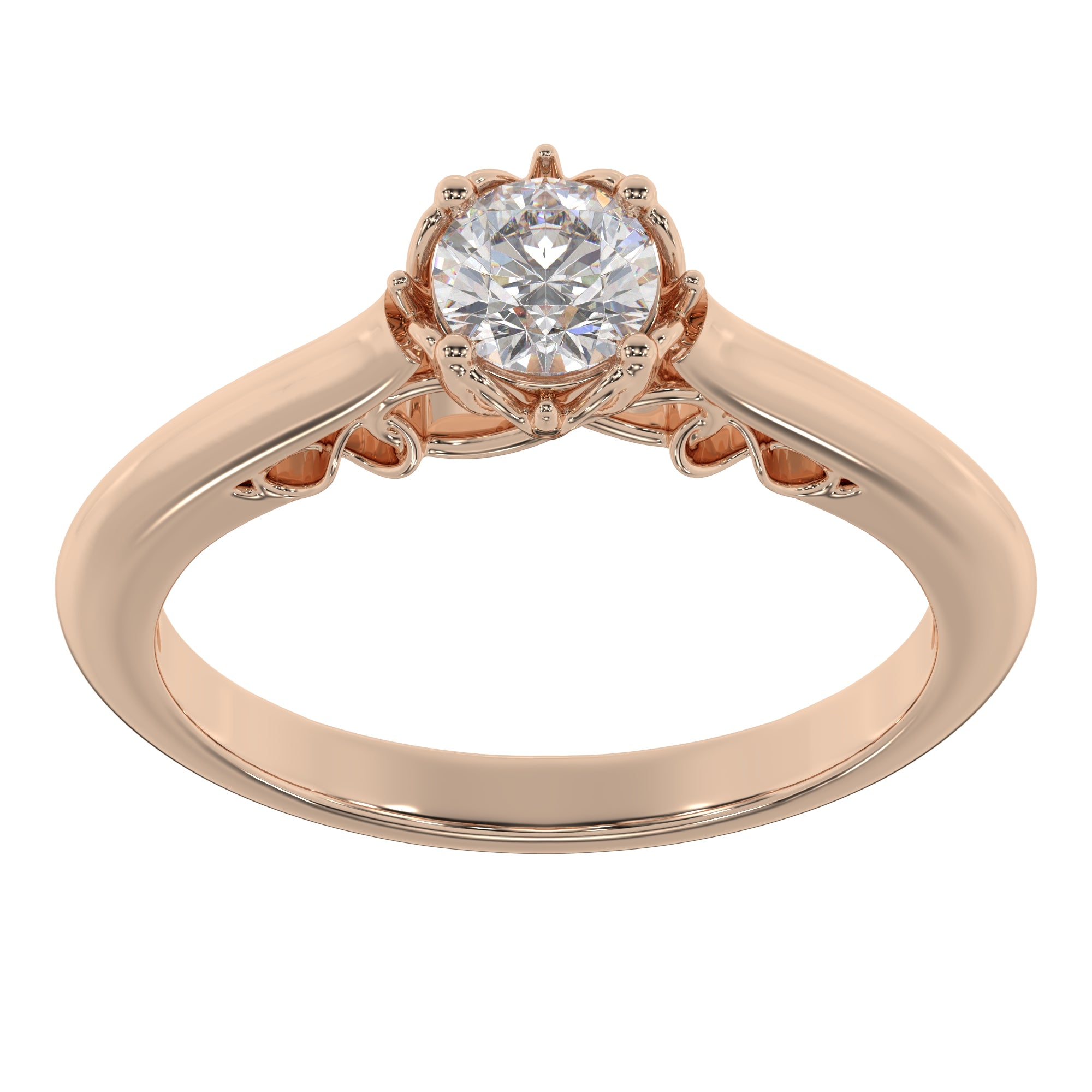 Classic Solitaire Round Lab Grown Diamond Engagement Ring