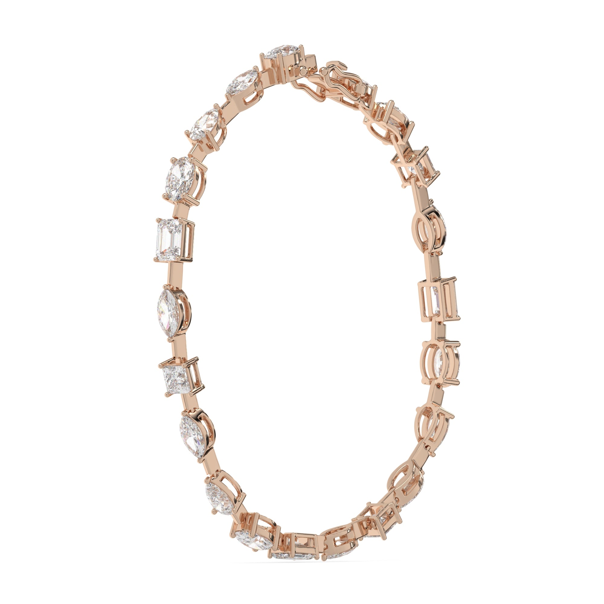 9.90 CTW Multishape Lab Grown Diamond Tennis Bracelet