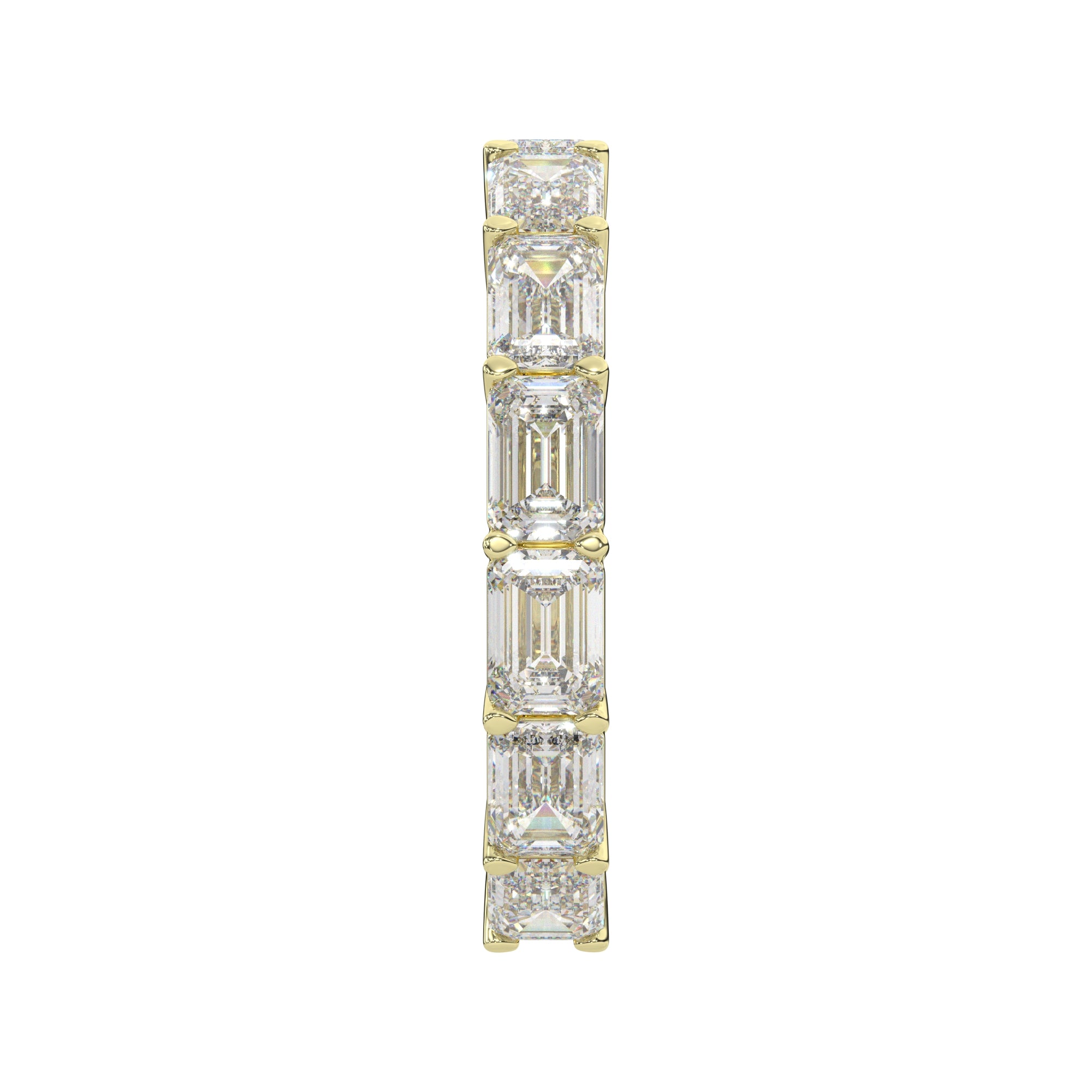 3.80 CTW Emerald Diamond East West Eternity Ring