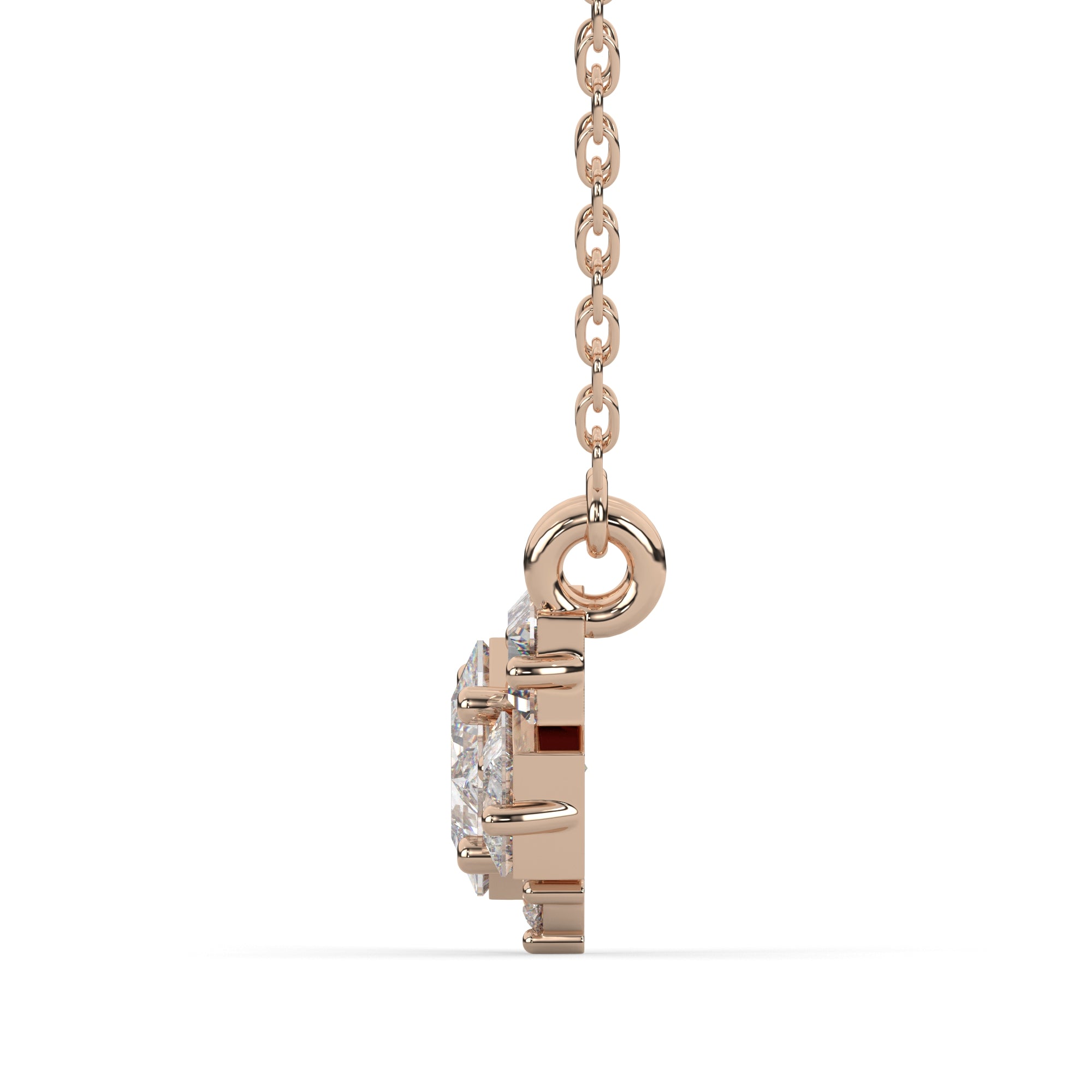 0.90 CTW Mixed-Cut Lab Grown Diamond Pendant
