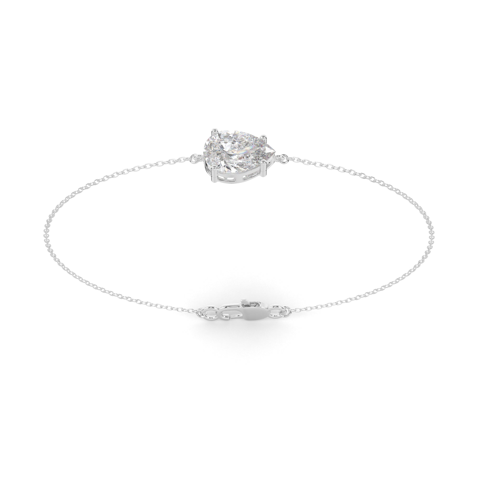 Pear Lab Diamond Solitaire Beacelet