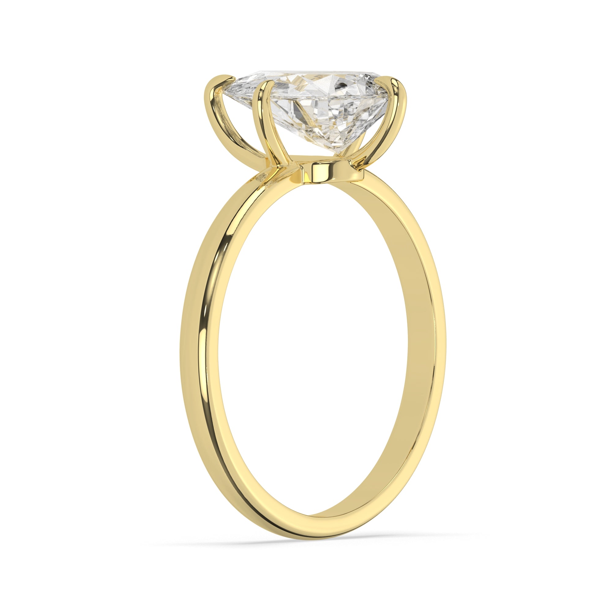 Pear Lab Diamond Solitaire Engagement Ring