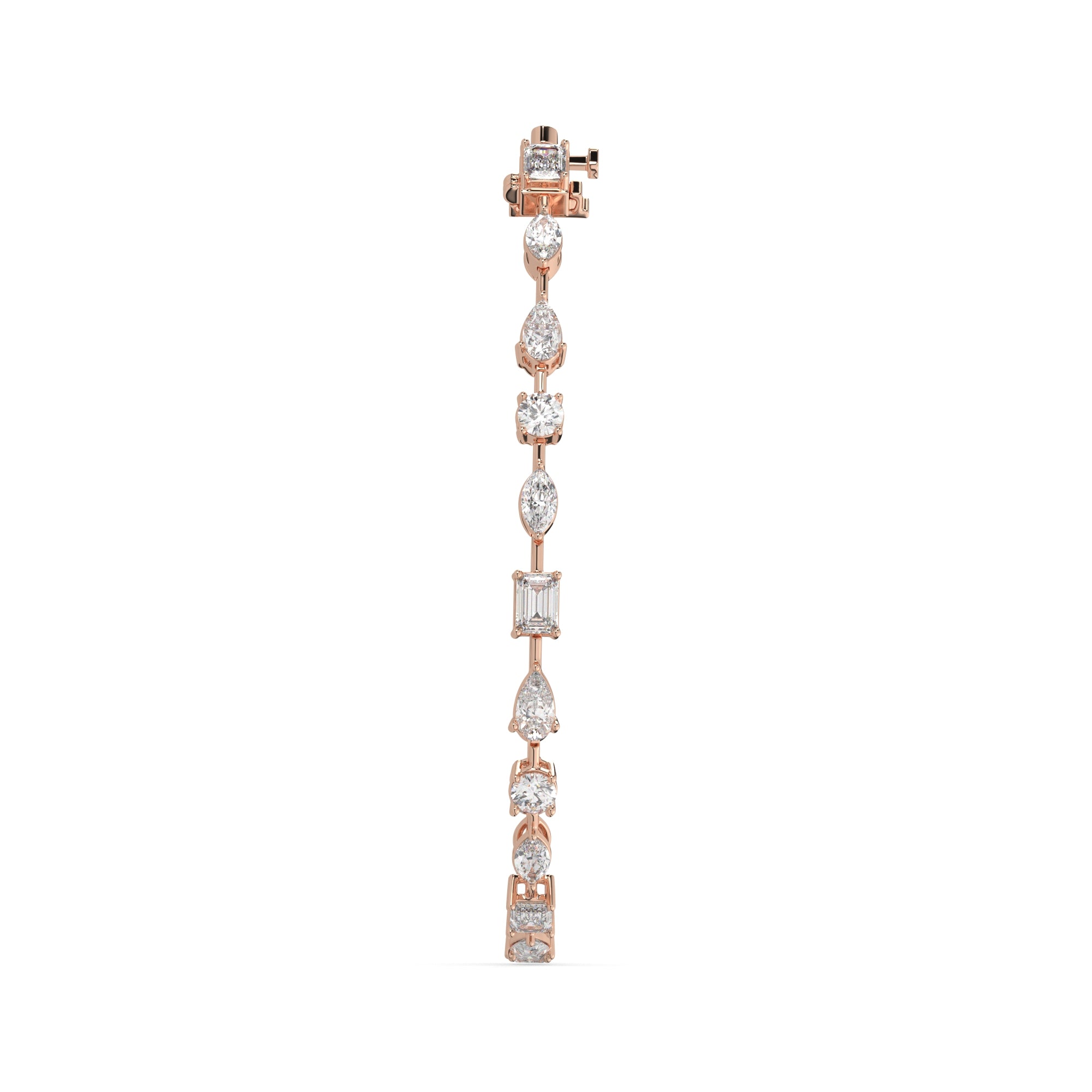 5.70 CTW Multishape Lab Grown Diamond Tennis Bracelet