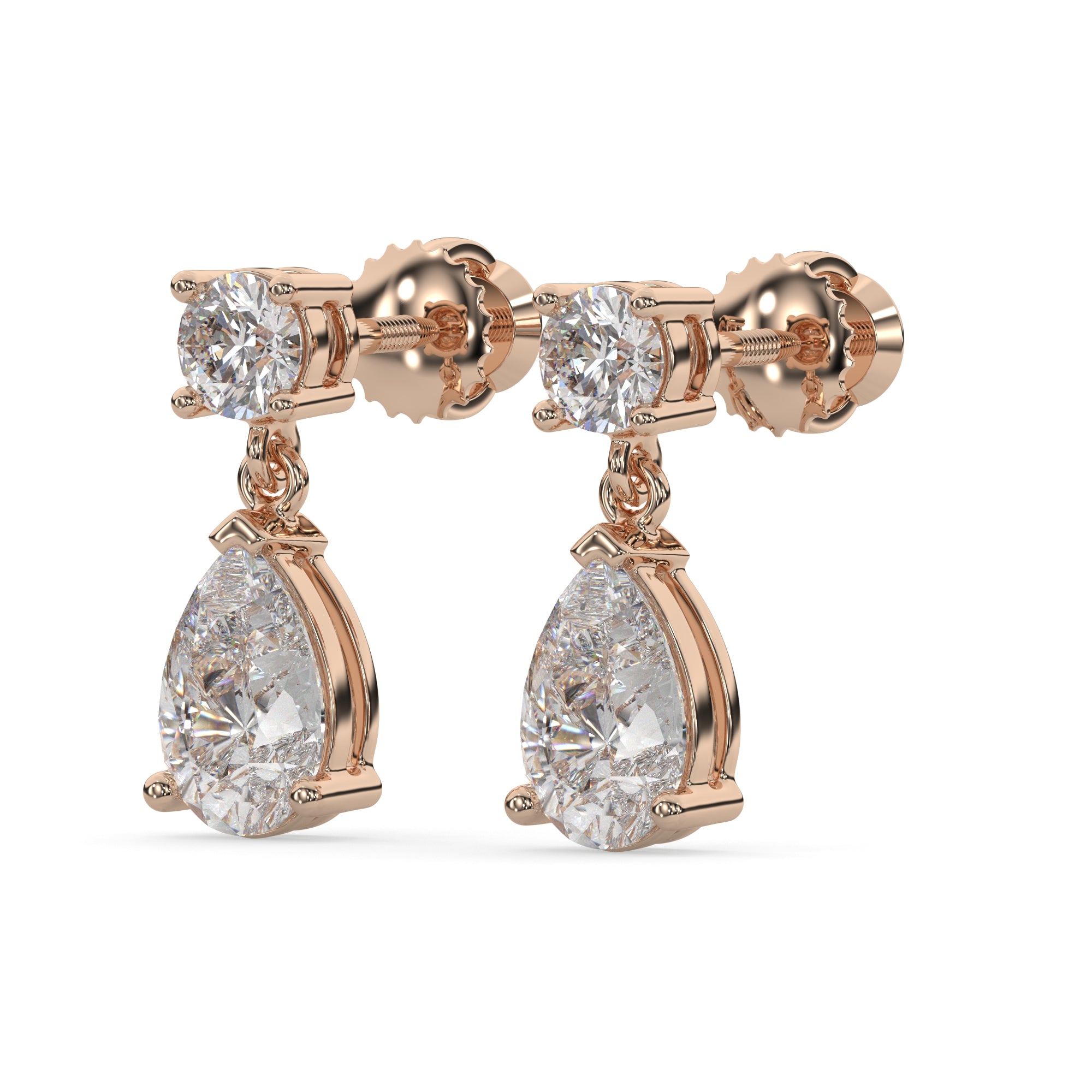 Classic Lab Grown Diamond Tear Drop Earring