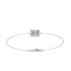 Emerald Lab Diamond Solitaire Beacelet
