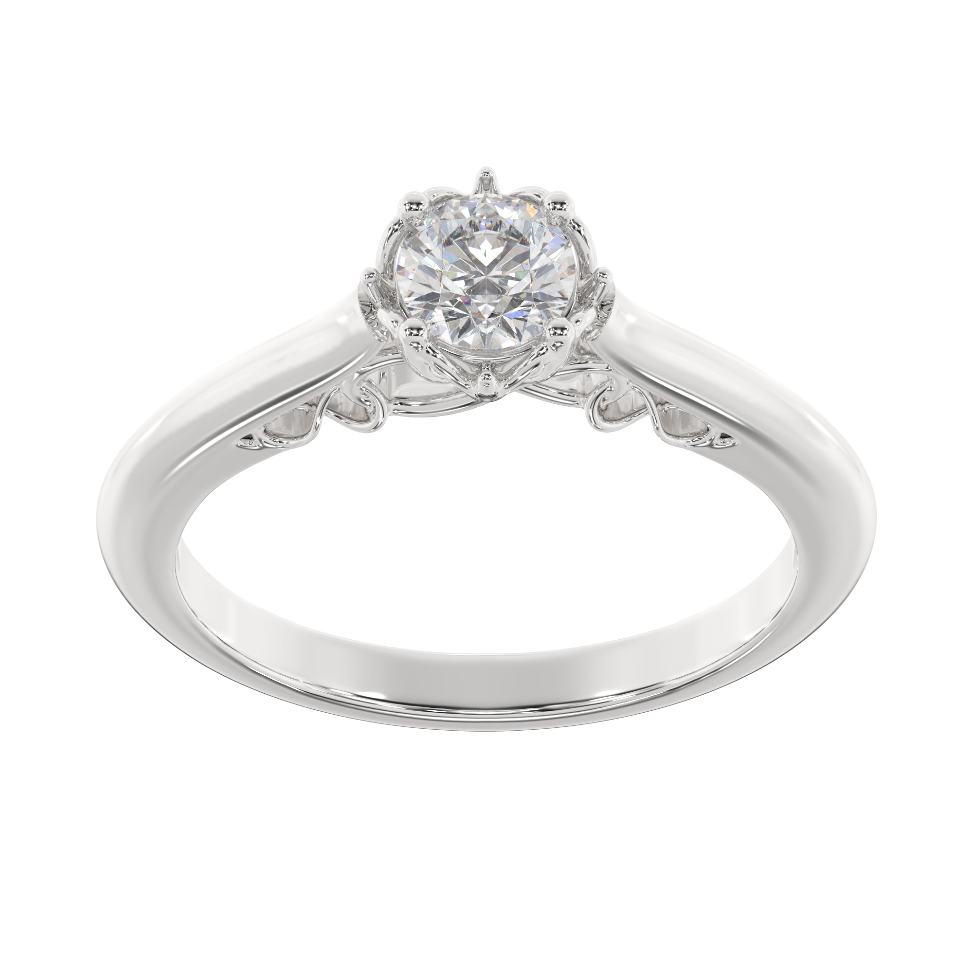 Classic Solitaire Round Lab Grown Diamond Engagement Ring