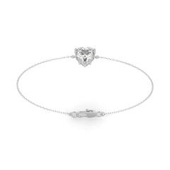 Heart Lab Diamond Solitaire Bracelet