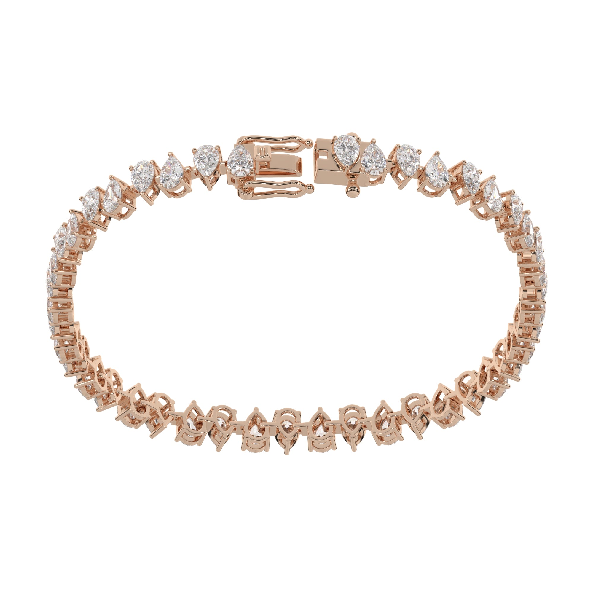 Up & Down Pear Shape Lab Grown Diamond Tennis Bracelet
