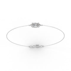 Marquise Lab Diamond Solitaire Bracelet