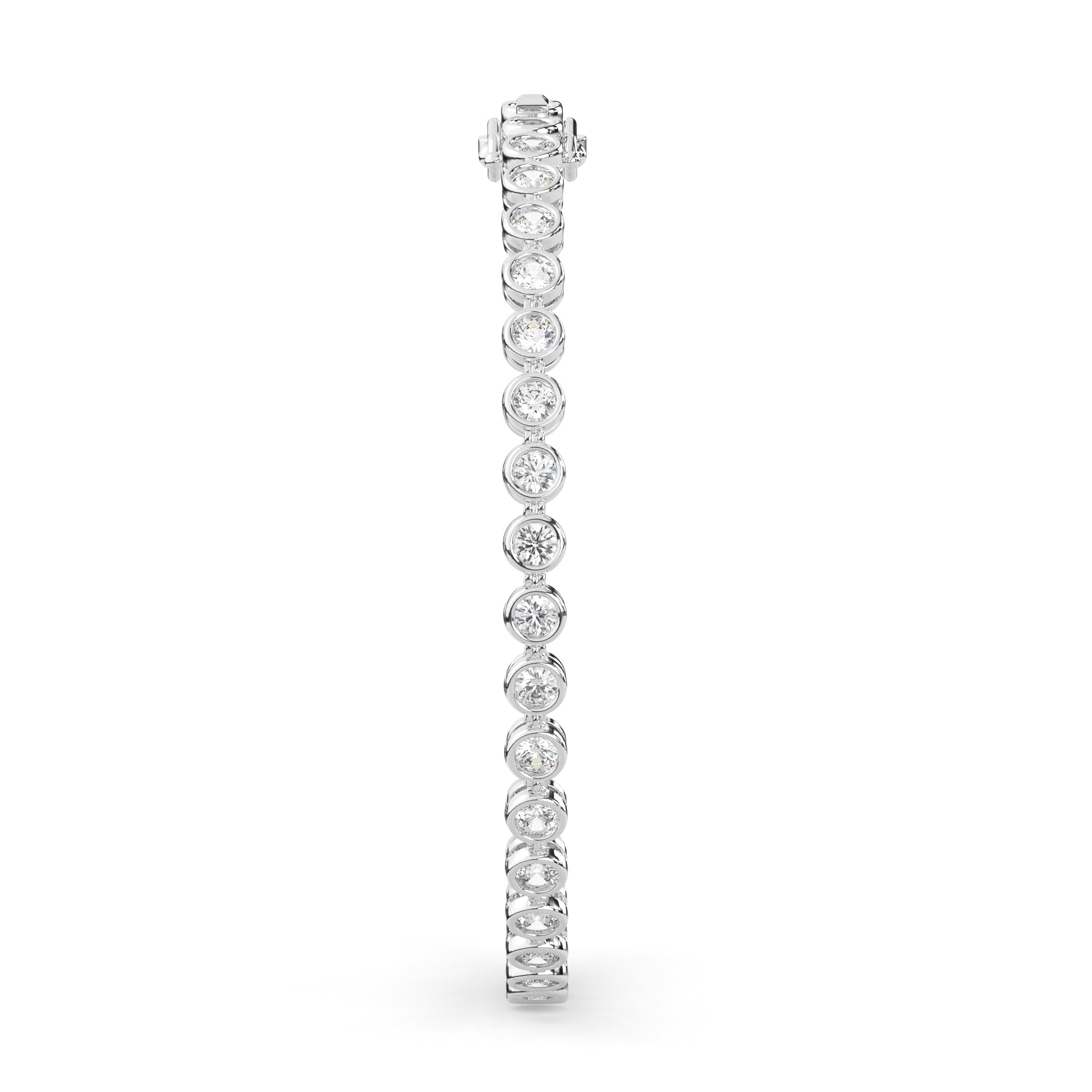 3.44 CTW Round Lab Diamond Classic Bezel Tennis Bracelet