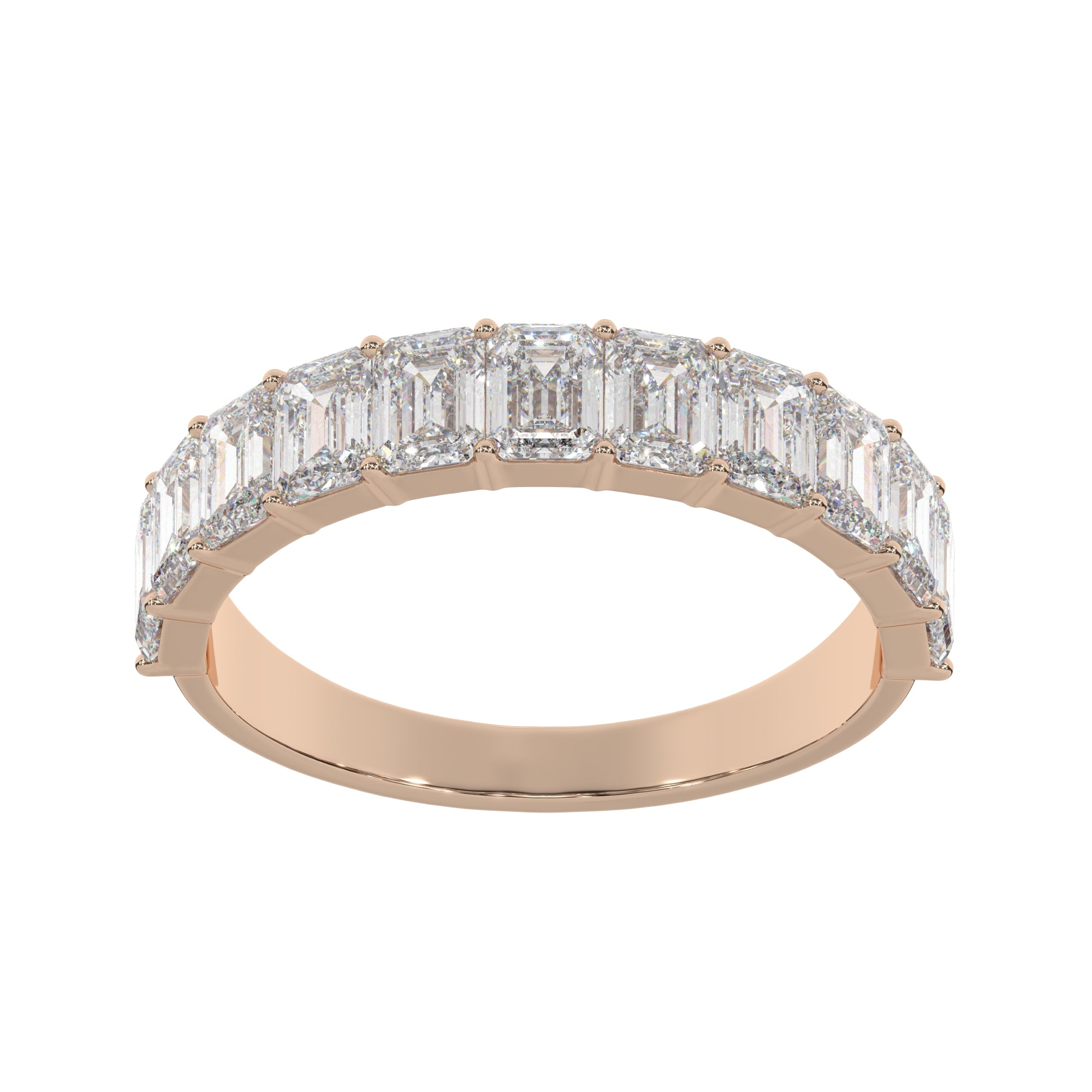 2.75 CTW Emerald Half Eternity Ring