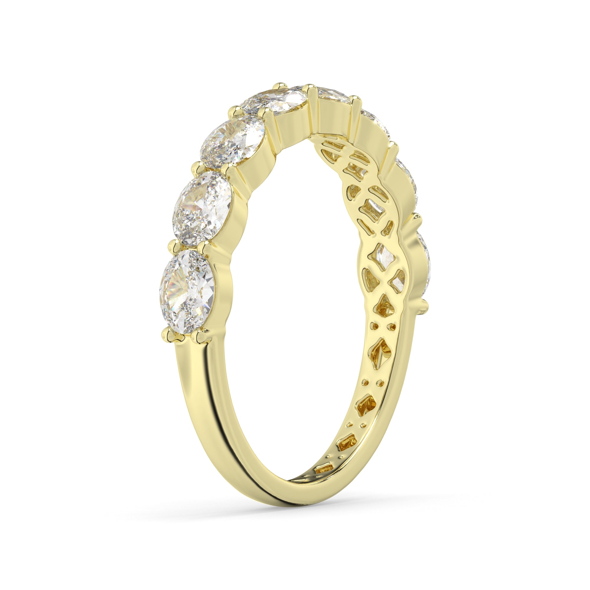 1.20 CTW Oval Half Eternity Ring