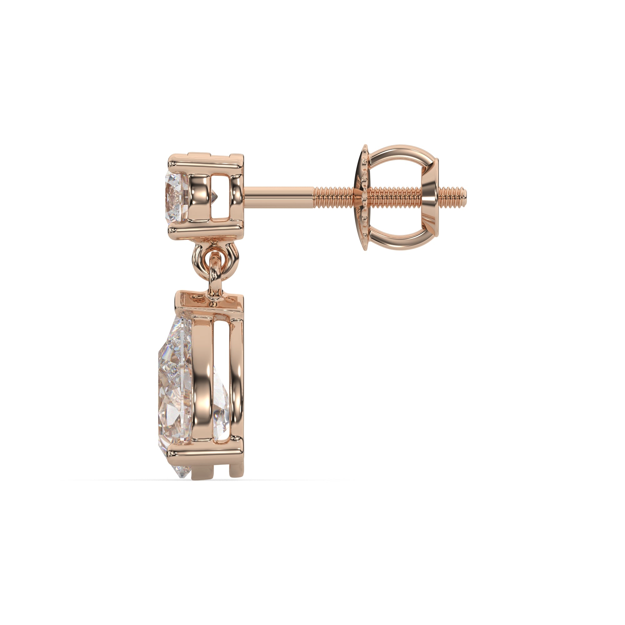 Classic Lab Grown Diamond Tear Drop Earring