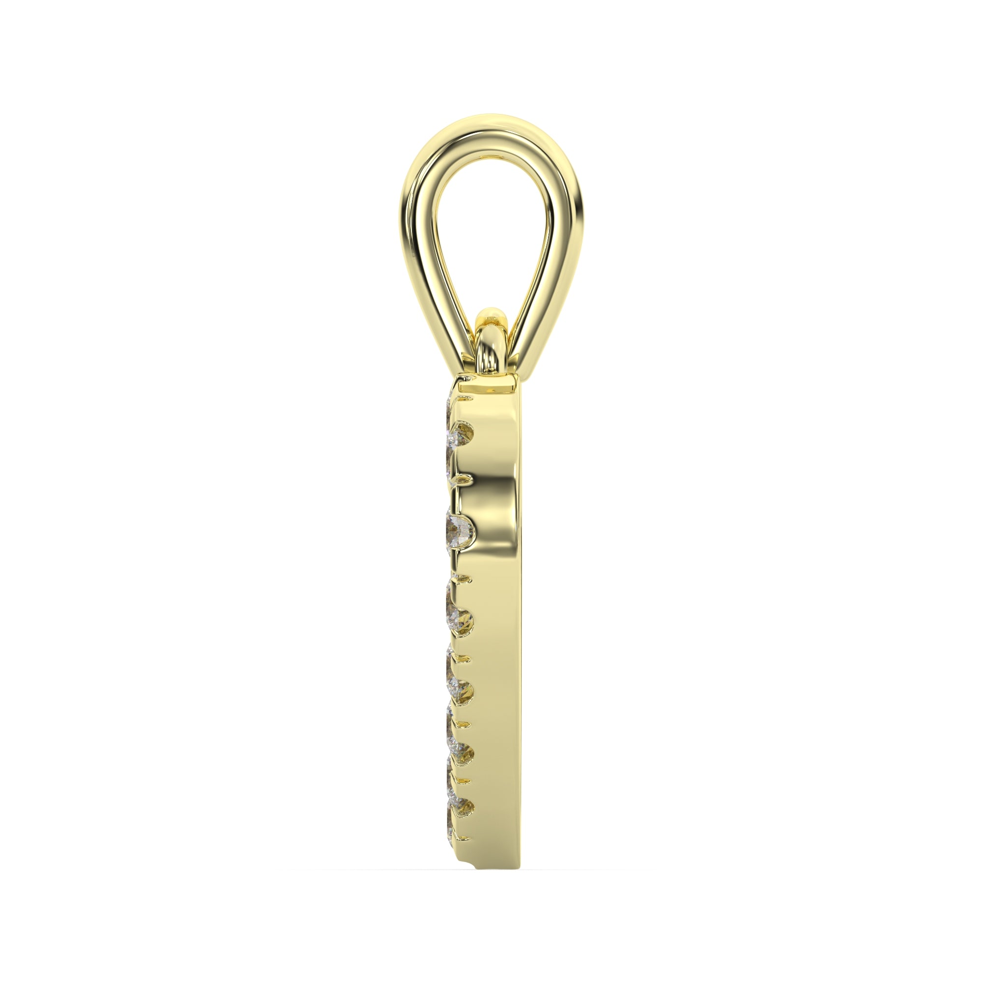 Classic Heart-Shaped Diamond Pendant Without Chain