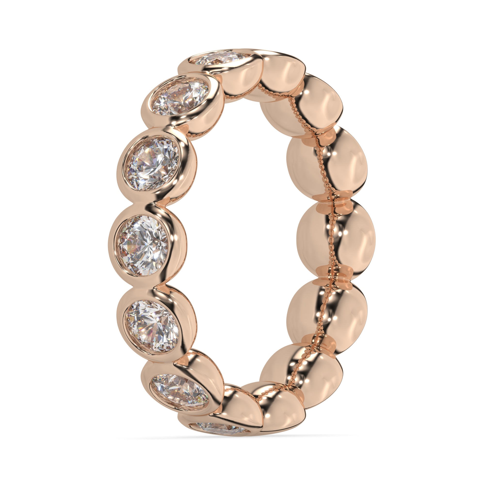 2.10 CTW Round Bezel Eternity Ring
