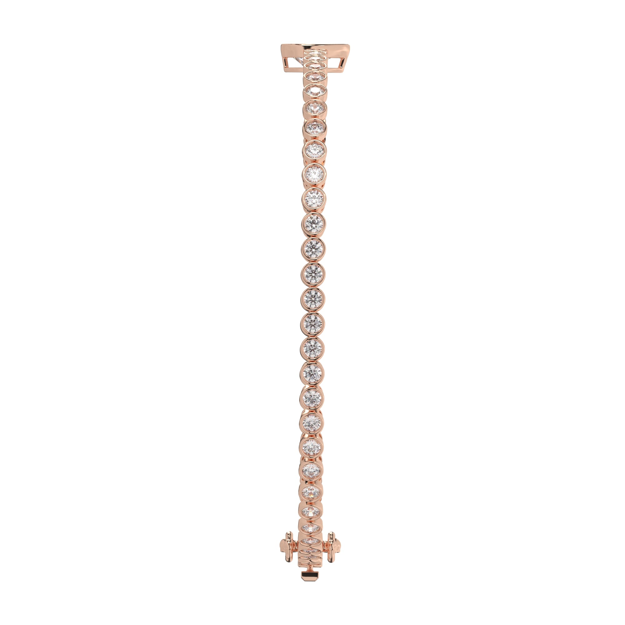 3.25 CTW Delicate Pear Solitaire Lab Grown Diamond Bezel Tennis Bracelet