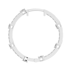 0.65 CTW Multi Lab Diamond Stunning Hoops Earrings