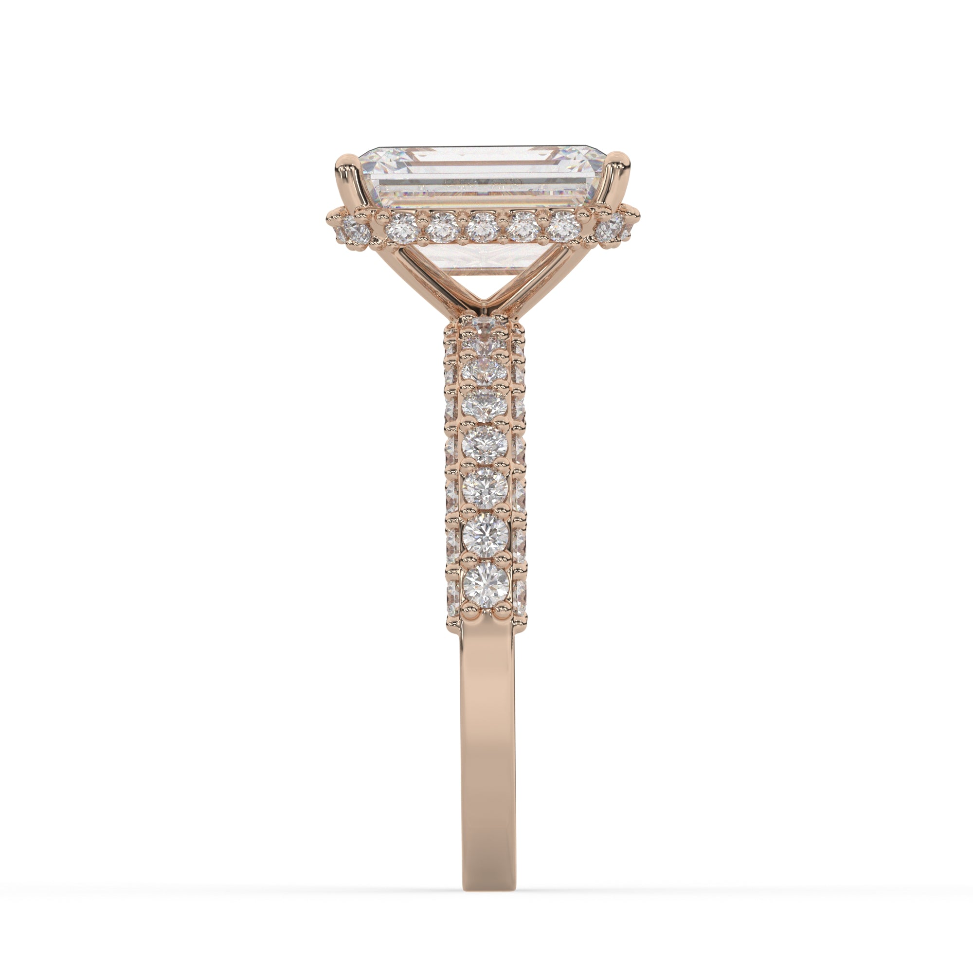 Luxury Emerald-Cut lab Grown Diamond Engagement Ring