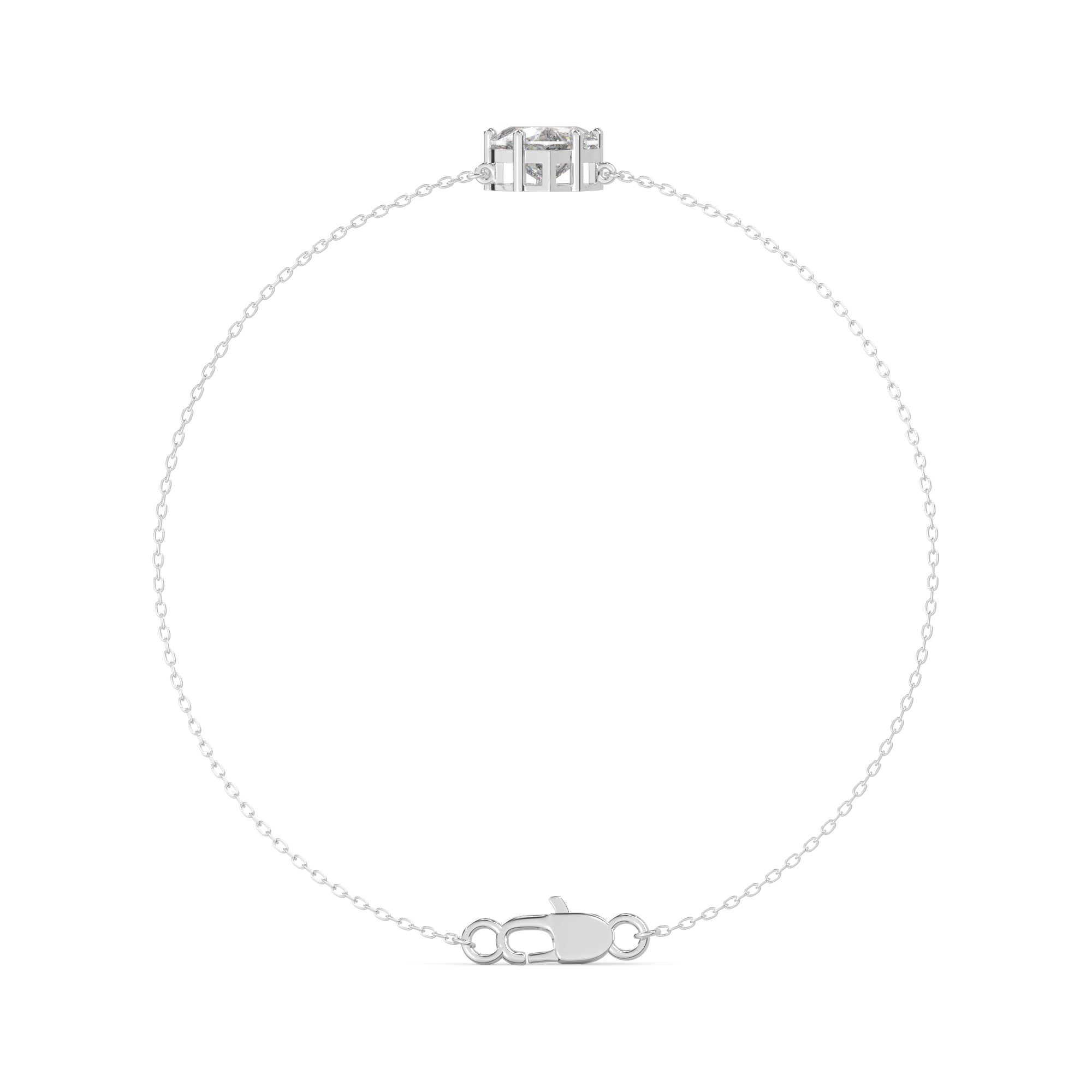 Heart Lab Diamond Solitaire Bracelet