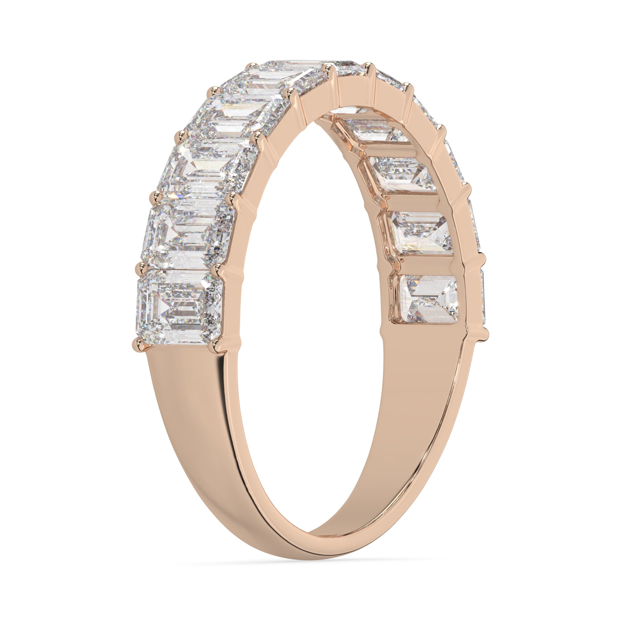 2.75 CTW Emerald Half Eternity Ring
