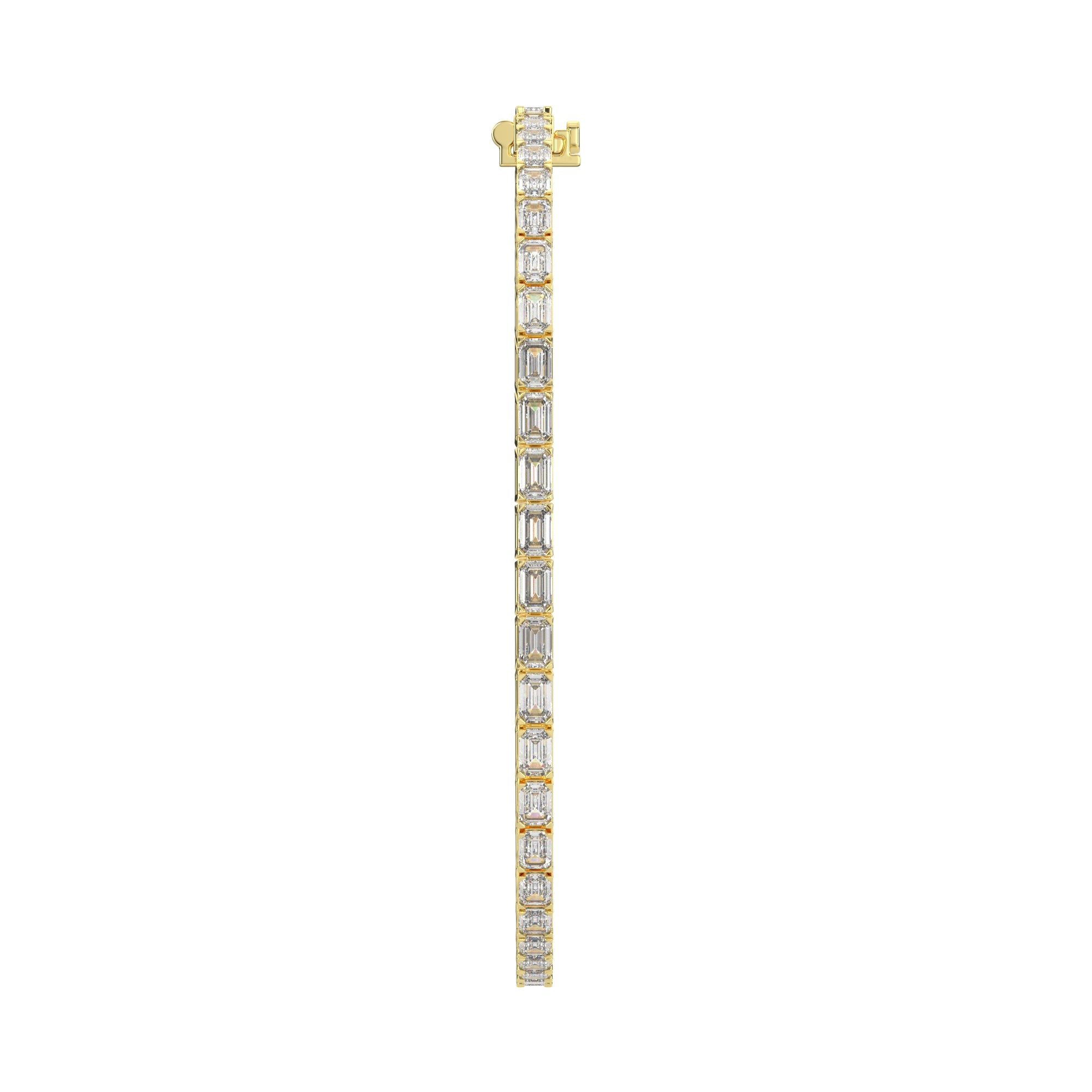 3.20 CTW Emerald Lab Diamond Classic East West Tennis Bracelet