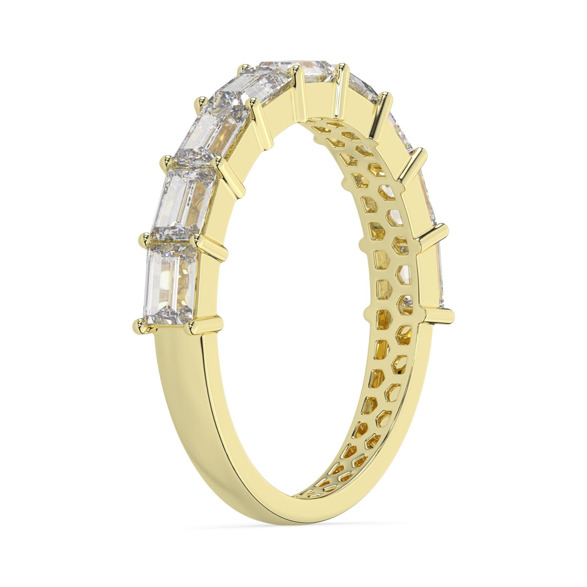 1.35 CTW Baguette Half Eternity Ring