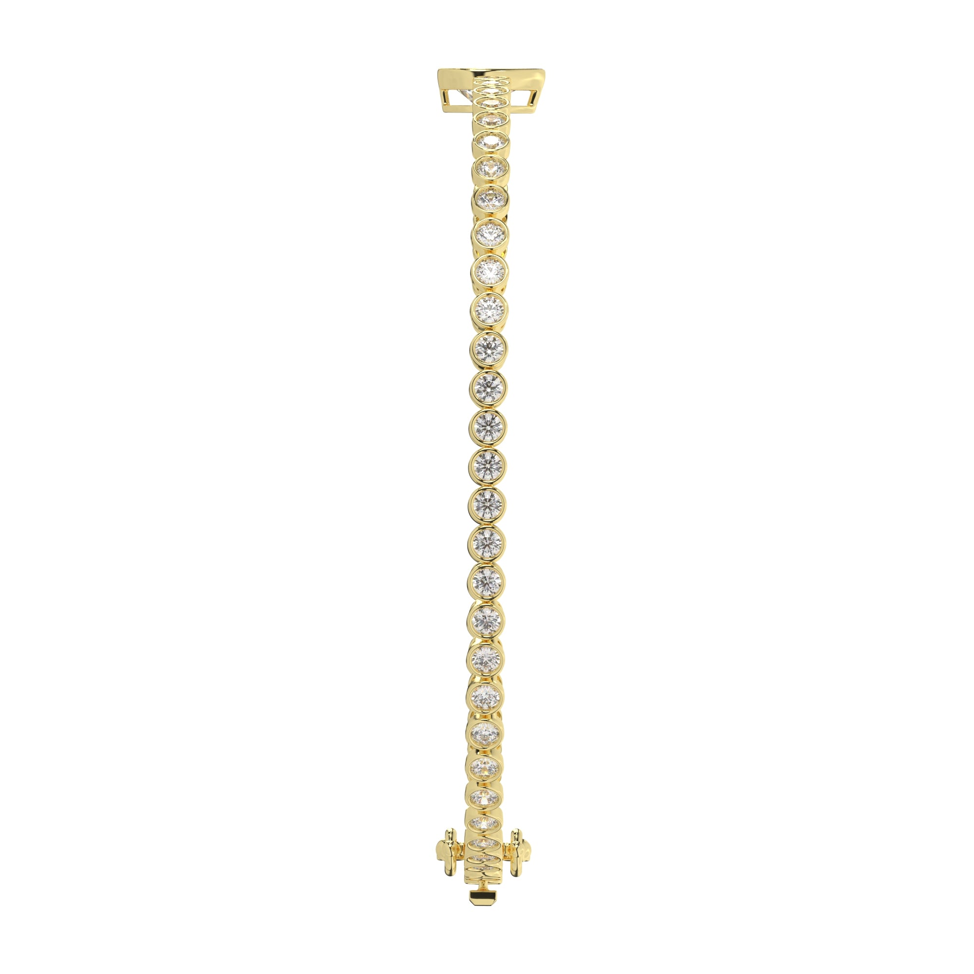 3.25 CTW Delicate Pear Solitaire Lab Grown Diamond Bezel Tennis Bracelet