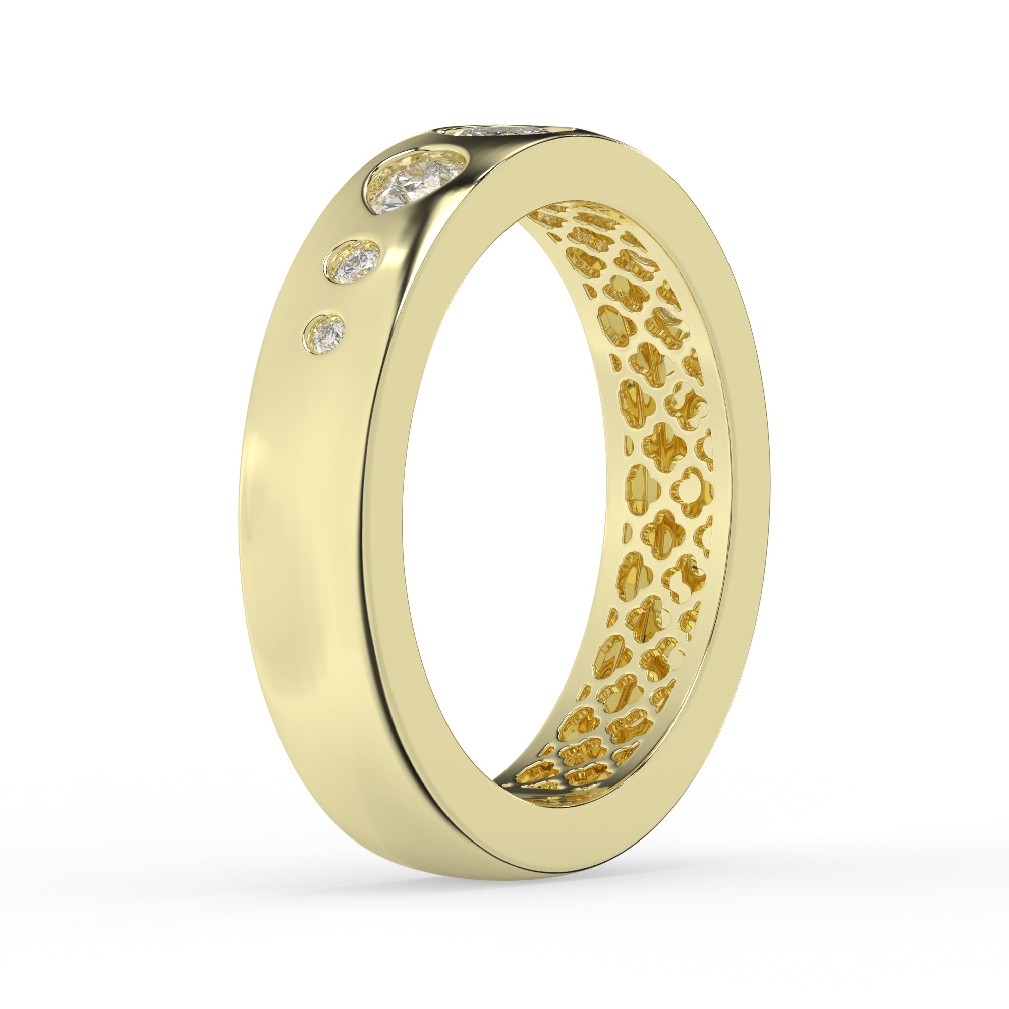 0.40 CTW Contemporary Bezel-Set Diamond Ring