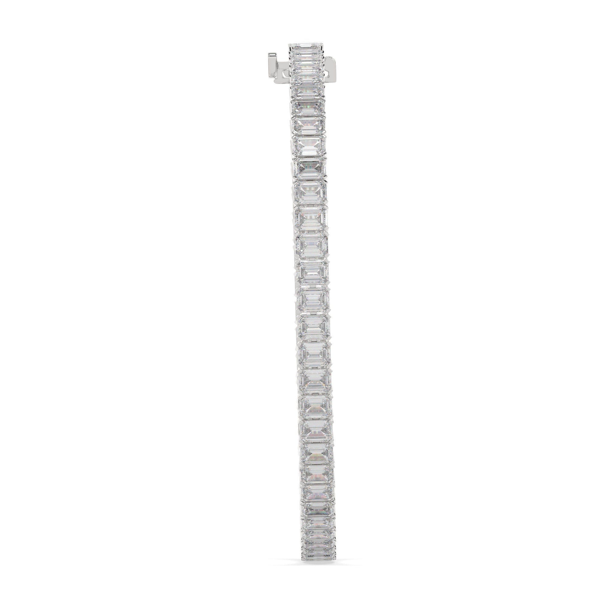 10 CTW Emerald Lab Diamond Classic Tennis Bracelet
