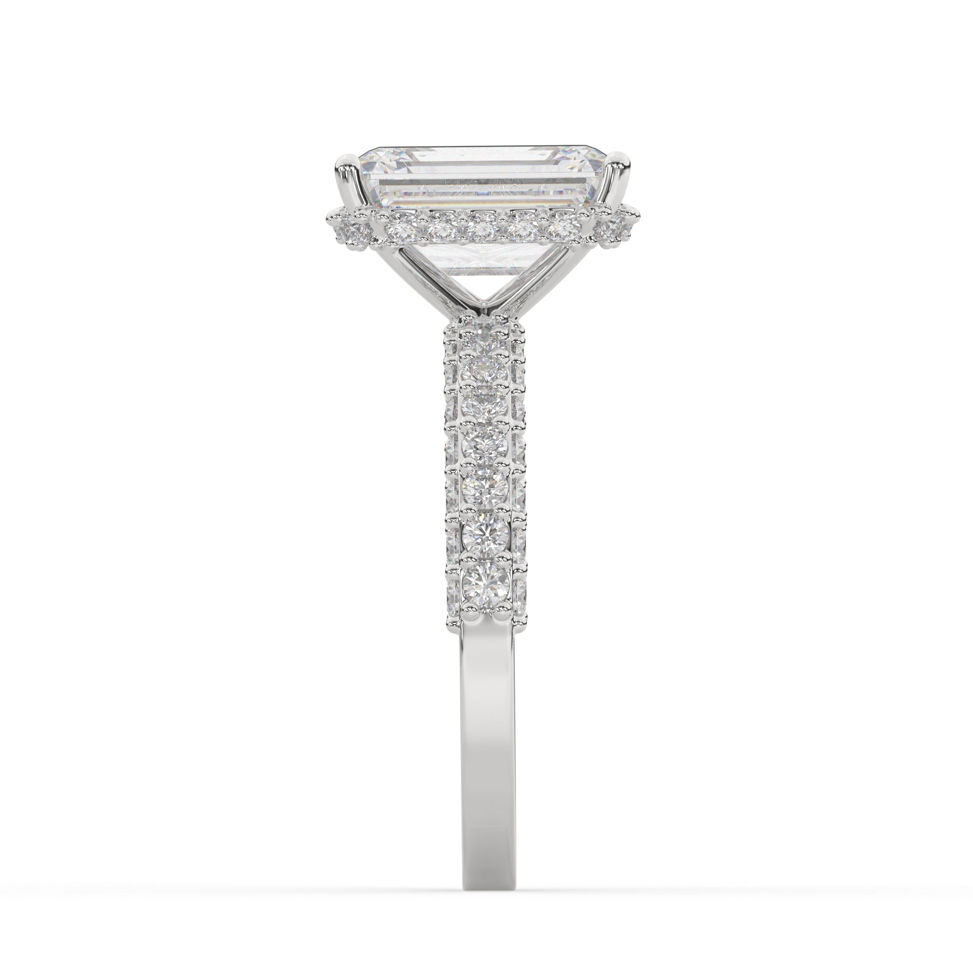 Luxury Emerald-Cut lab Grown Diamond Engagement Ring