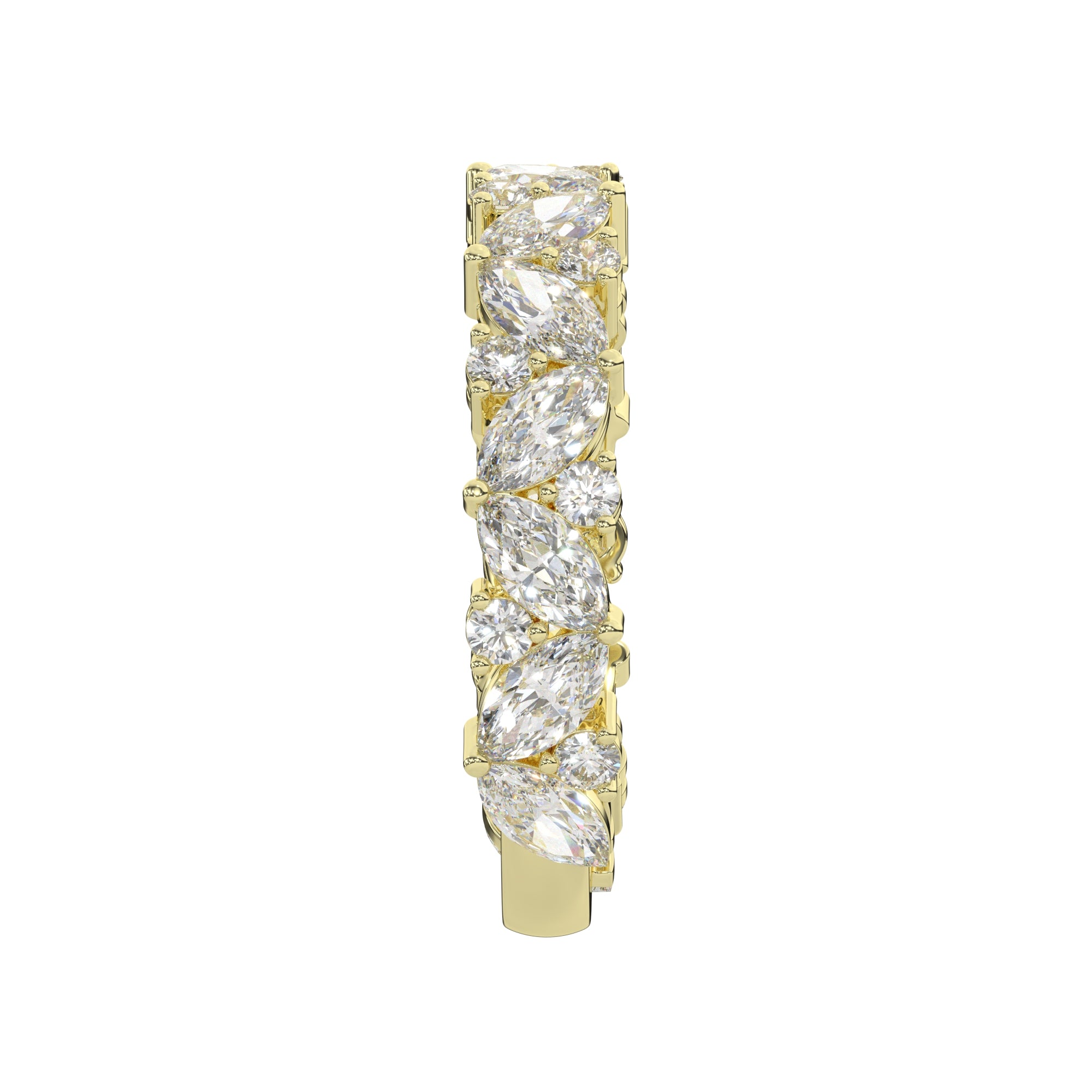 2.45 CTW Marquise & Round Diamond Floral Eternity Band