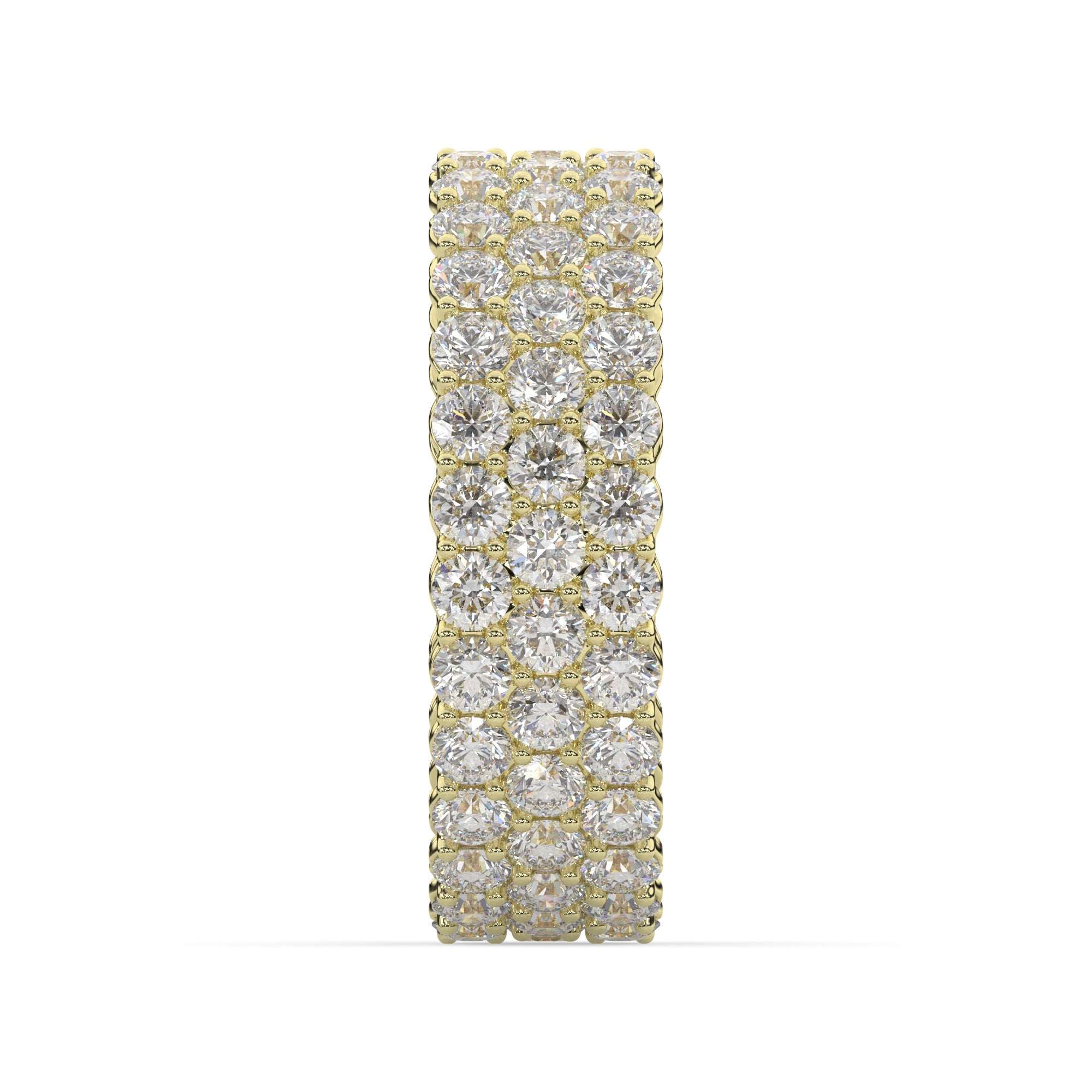 Triple Row Round Diamond Eternity Band