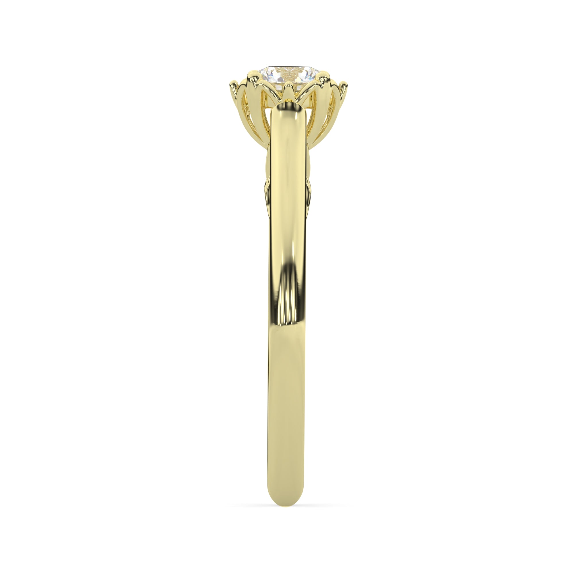 Classic Solitaire Round Lab Grown Diamond Engagement Ring