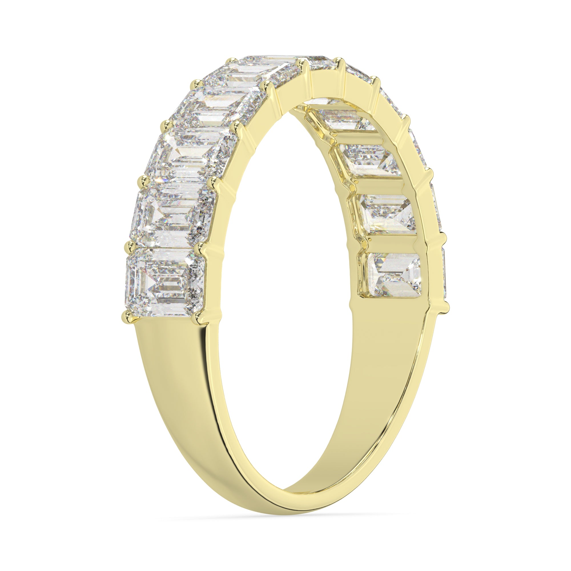 2.75 CTW Emerald Half Eternity Ring