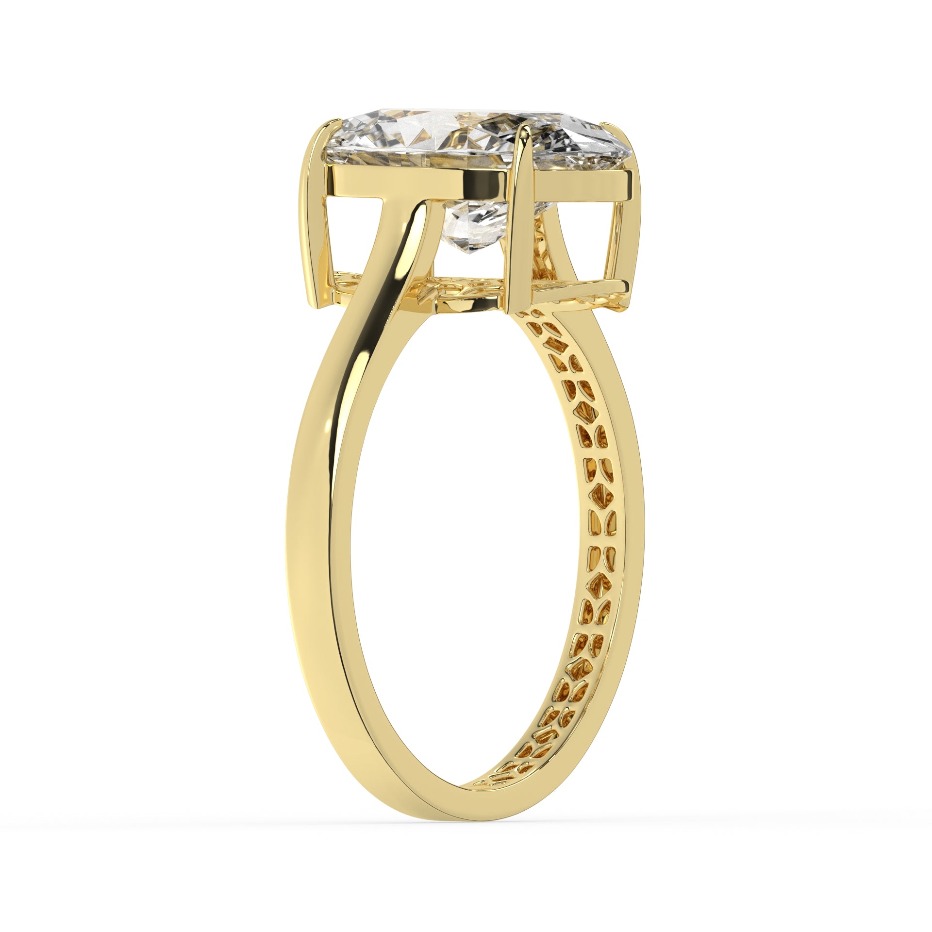 Oval Lab Diamond Solitaire Engagement Ring