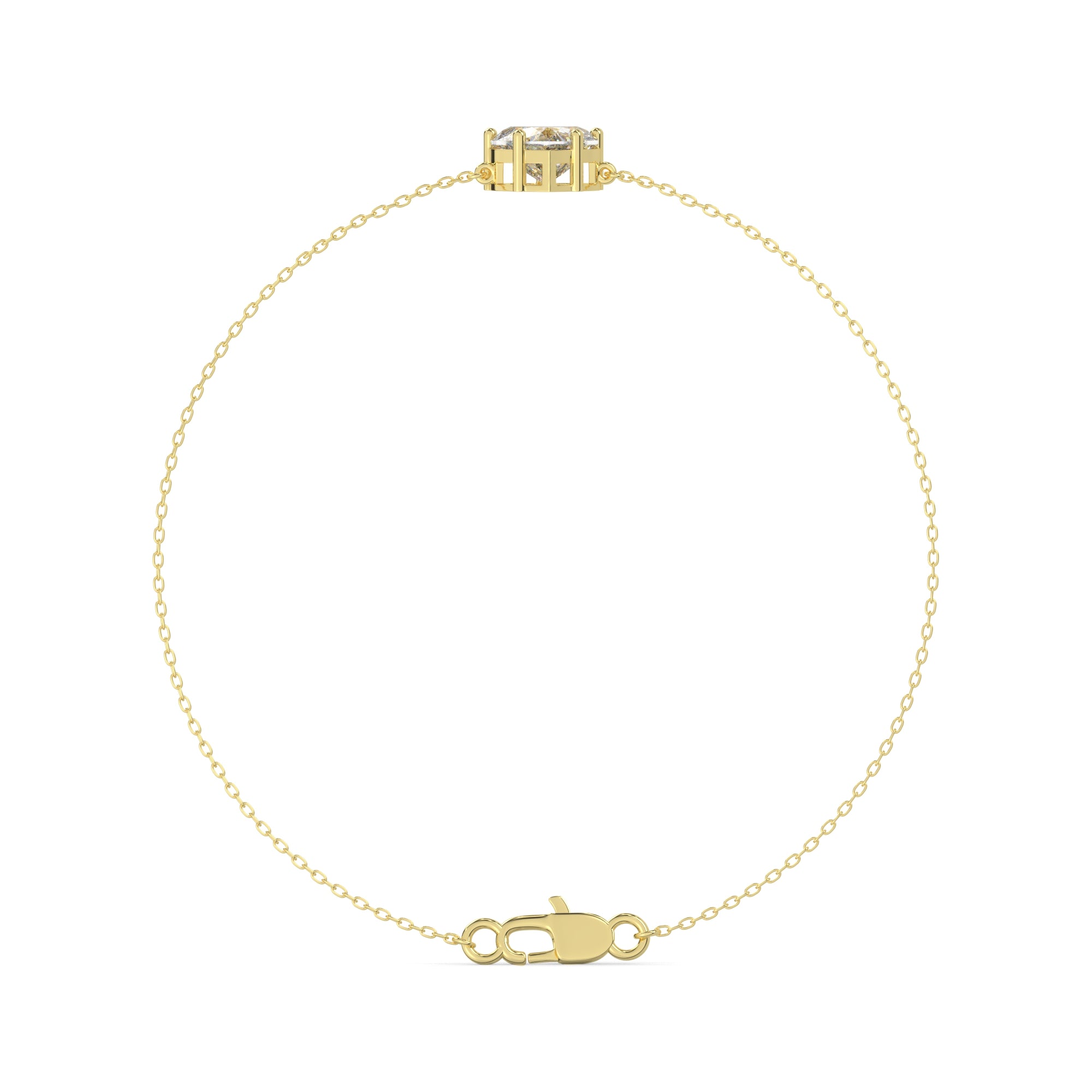 Heart Lab Diamond Solitaire Bracelet