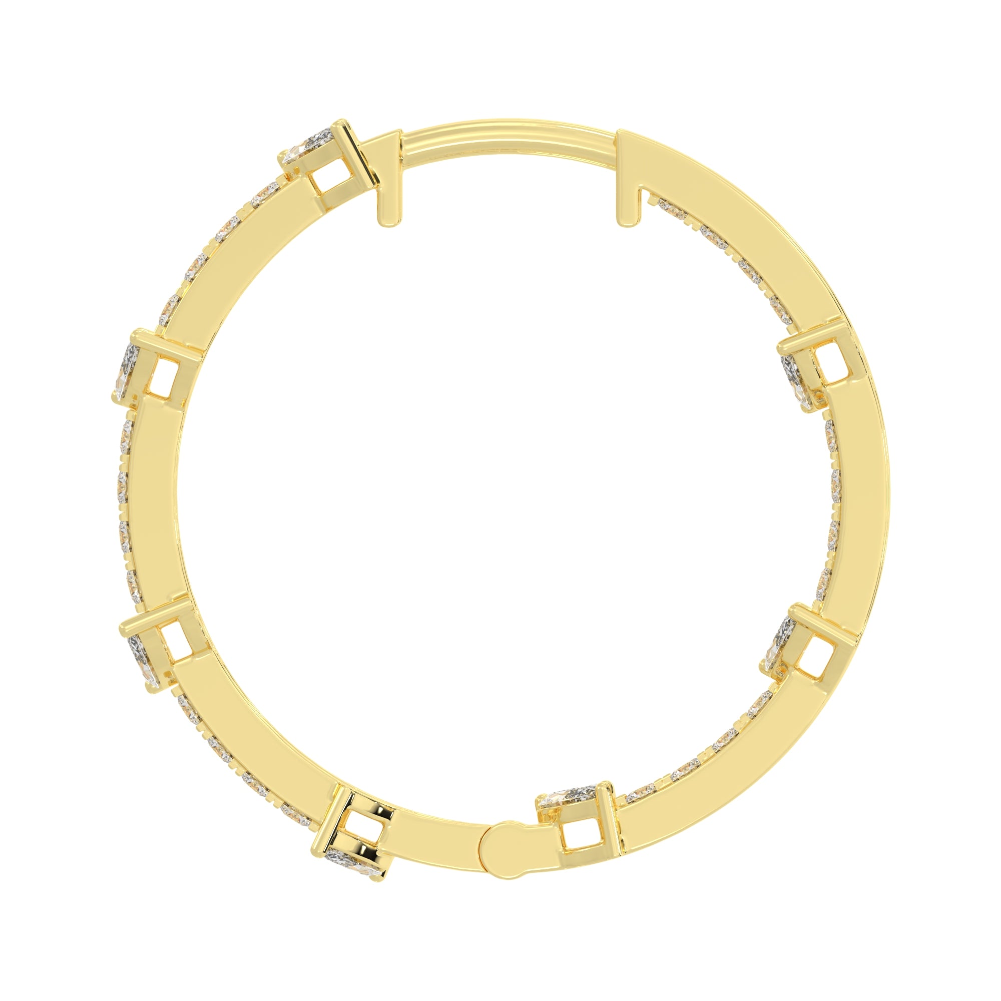 0.65 CTW Multi Lab Diamond Stunning Hoops Earrings