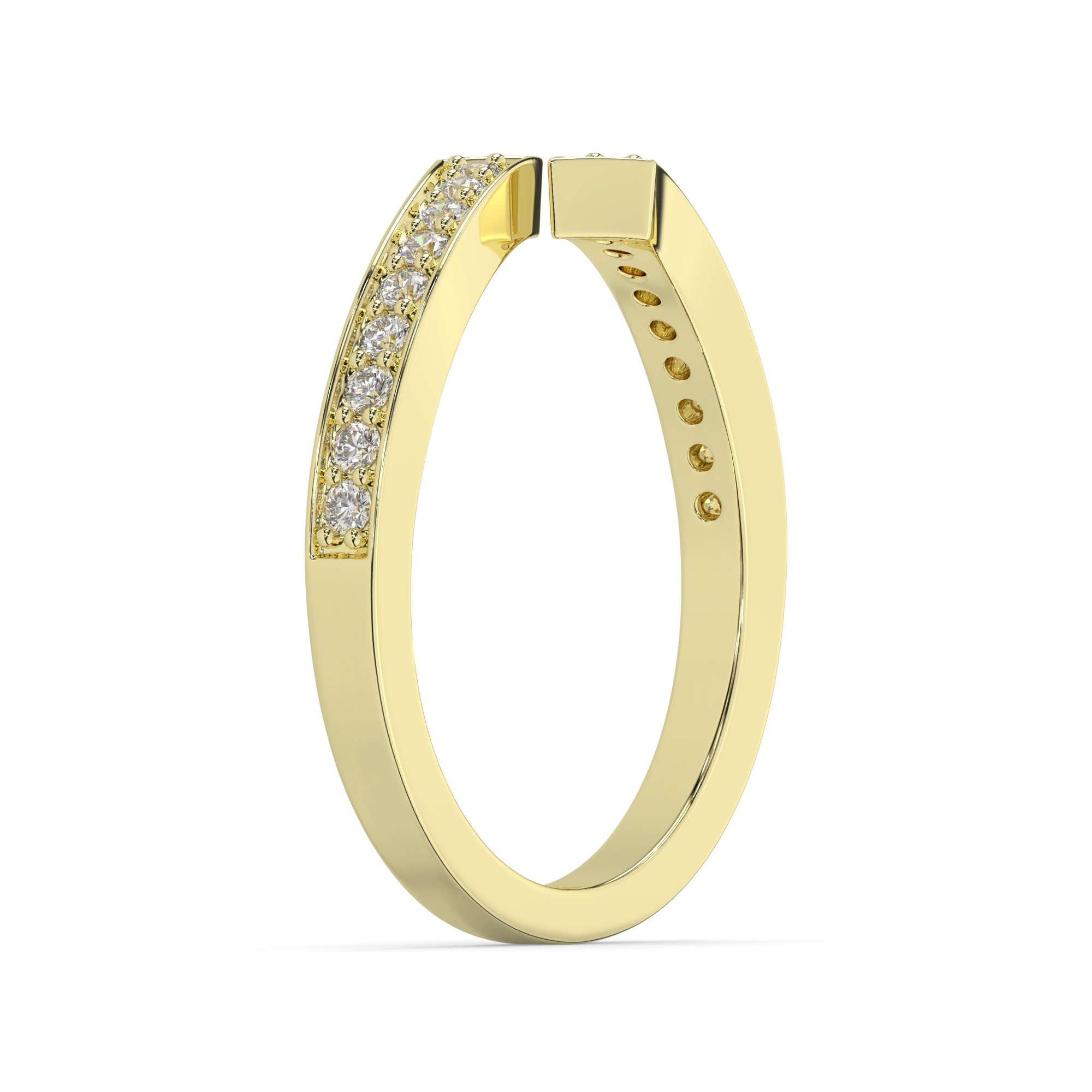 Pavé Diamond Open Wrap Diamond Band