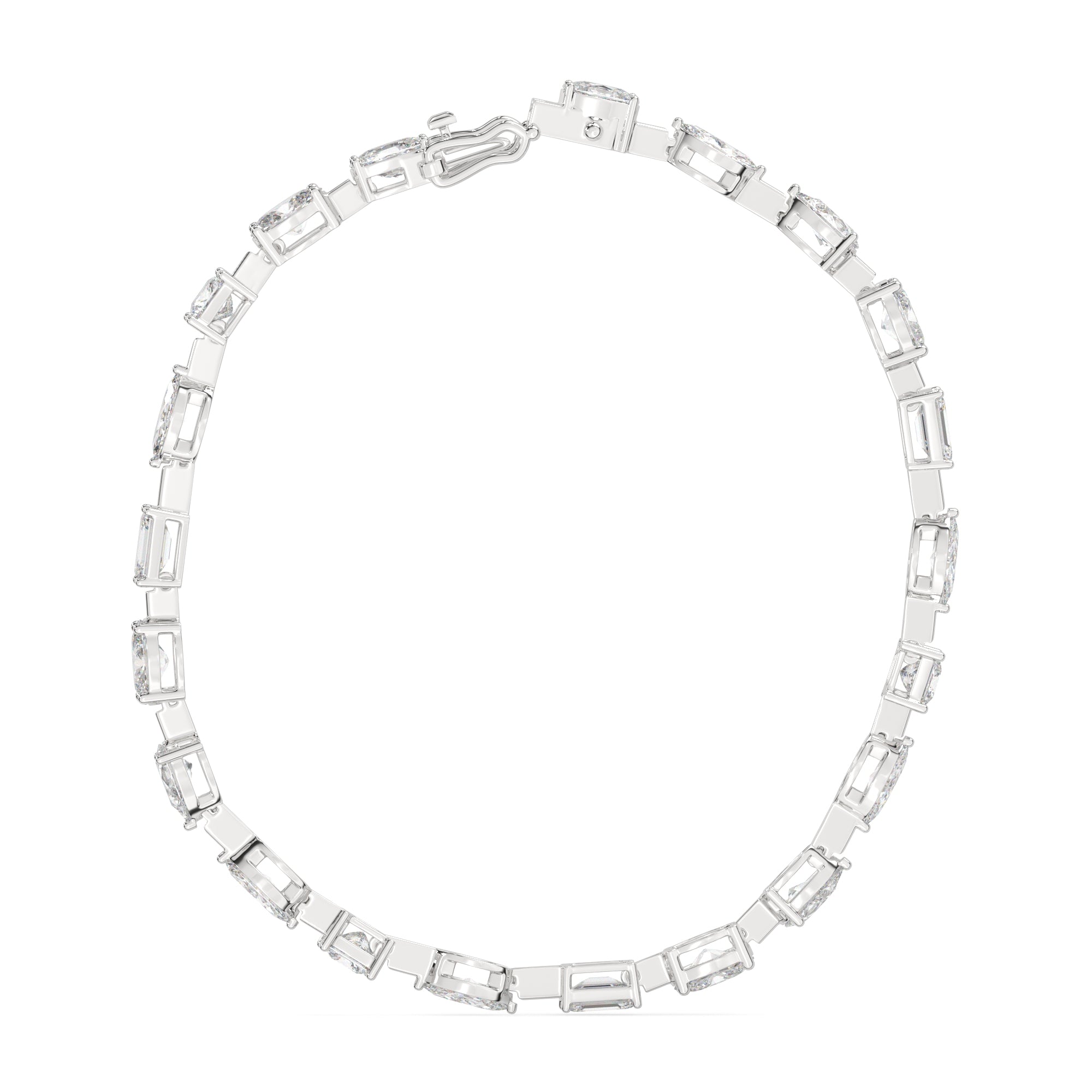 9.90 CTW Multishape Lab Grown Diamond Tennis Bracelet