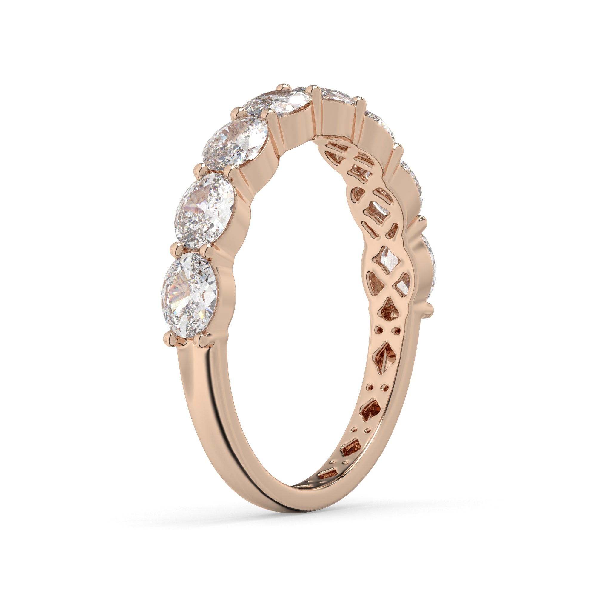 1.20 CTW Oval Half Eternity Ring