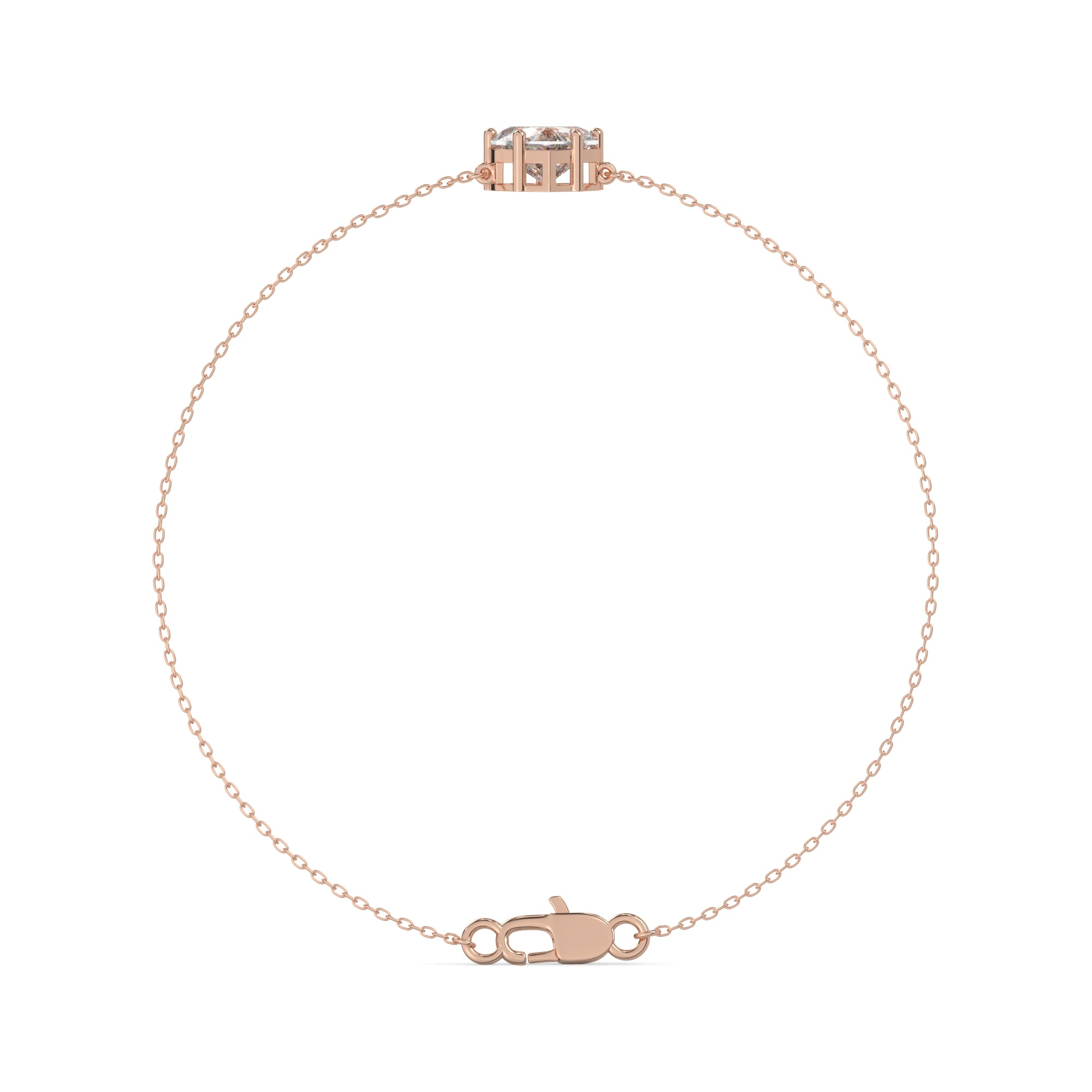Heart Lab Diamond Solitaire Bracelet
