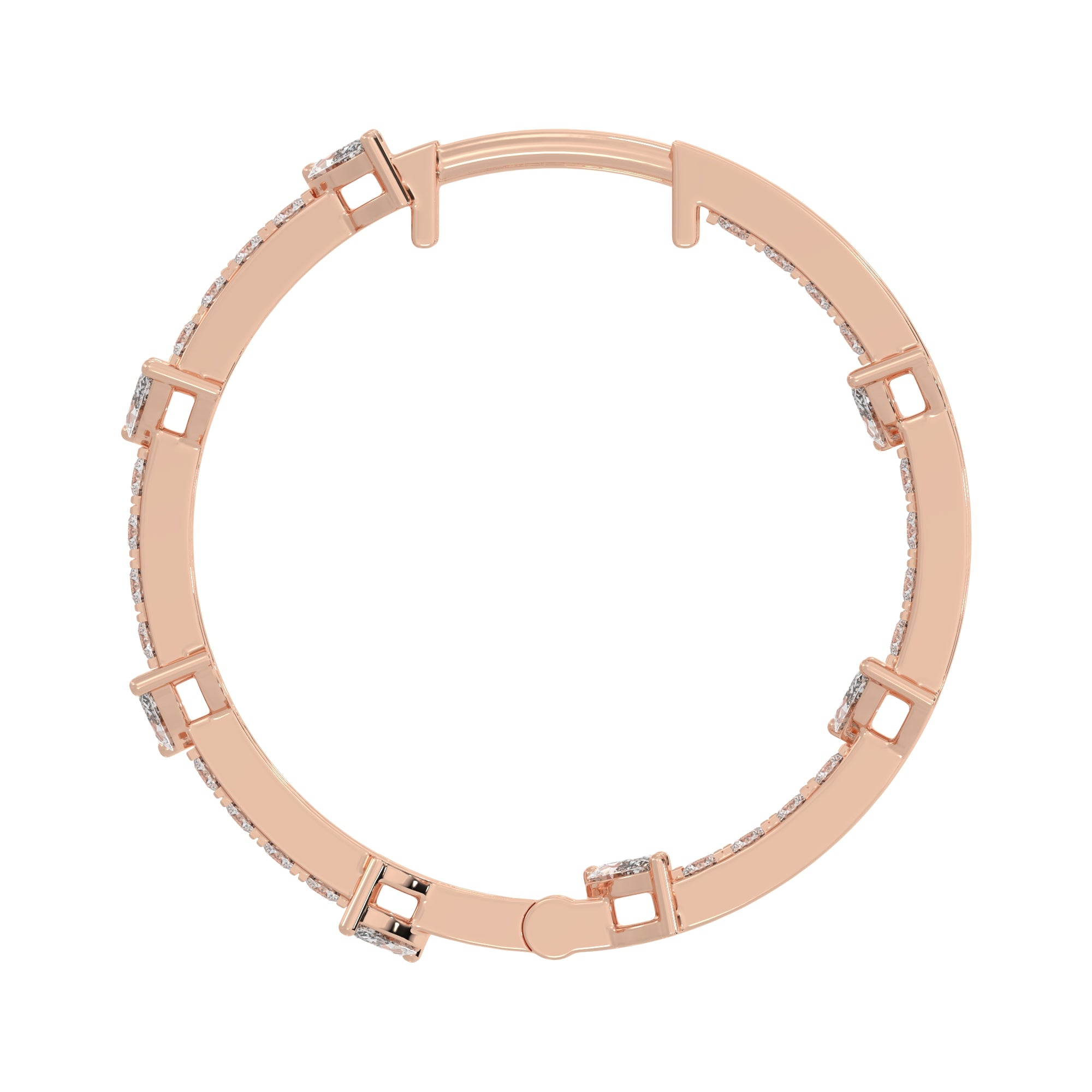 0.65 CTW Multi Lab Diamond Stunning Hoops Earrings