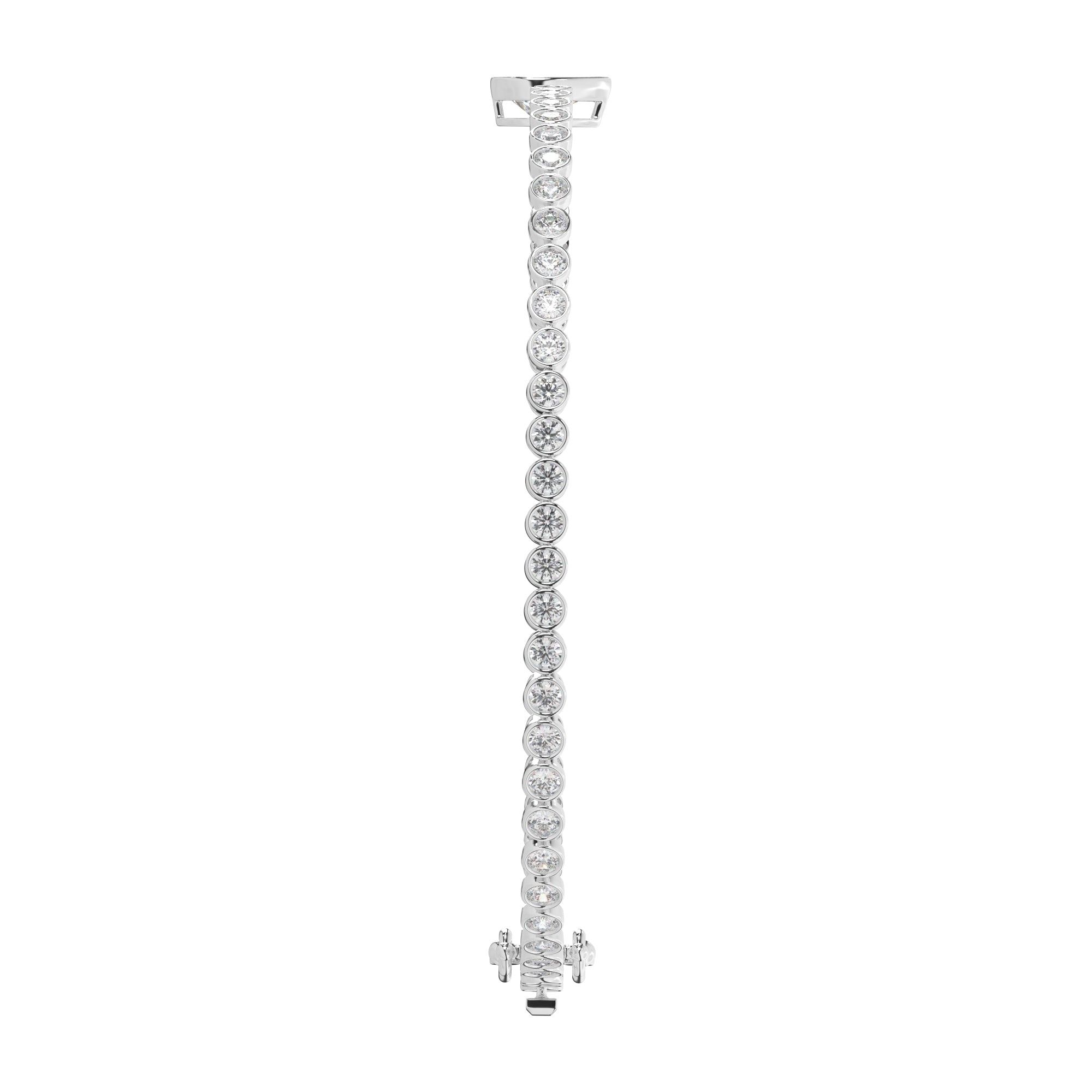 3.25 CTW Delicate Pear Solitaire Lab Grown Diamond Bezel Tennis Bracelet