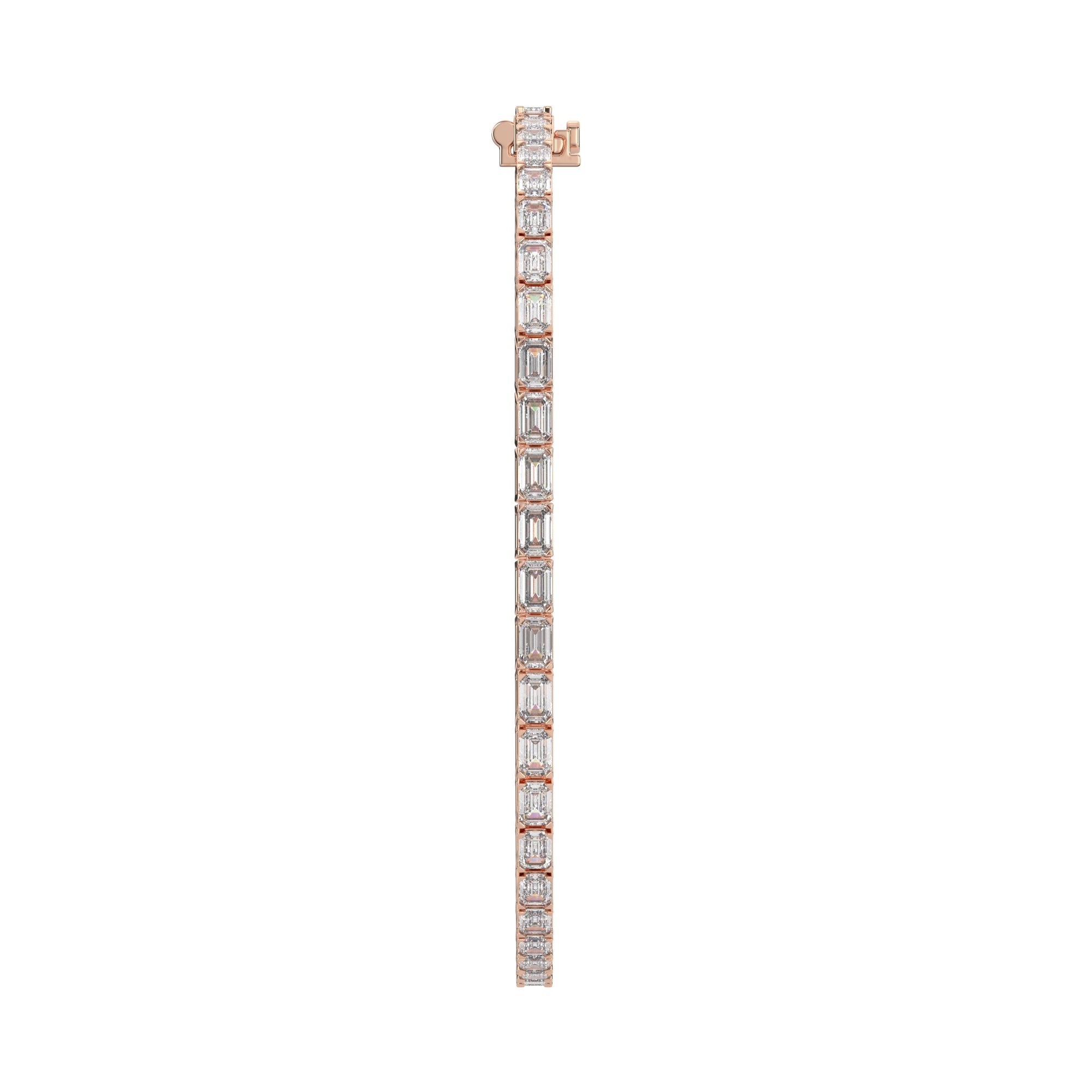 3.20 CTW Emerald Lab Diamond Classic East West Tennis Bracelet