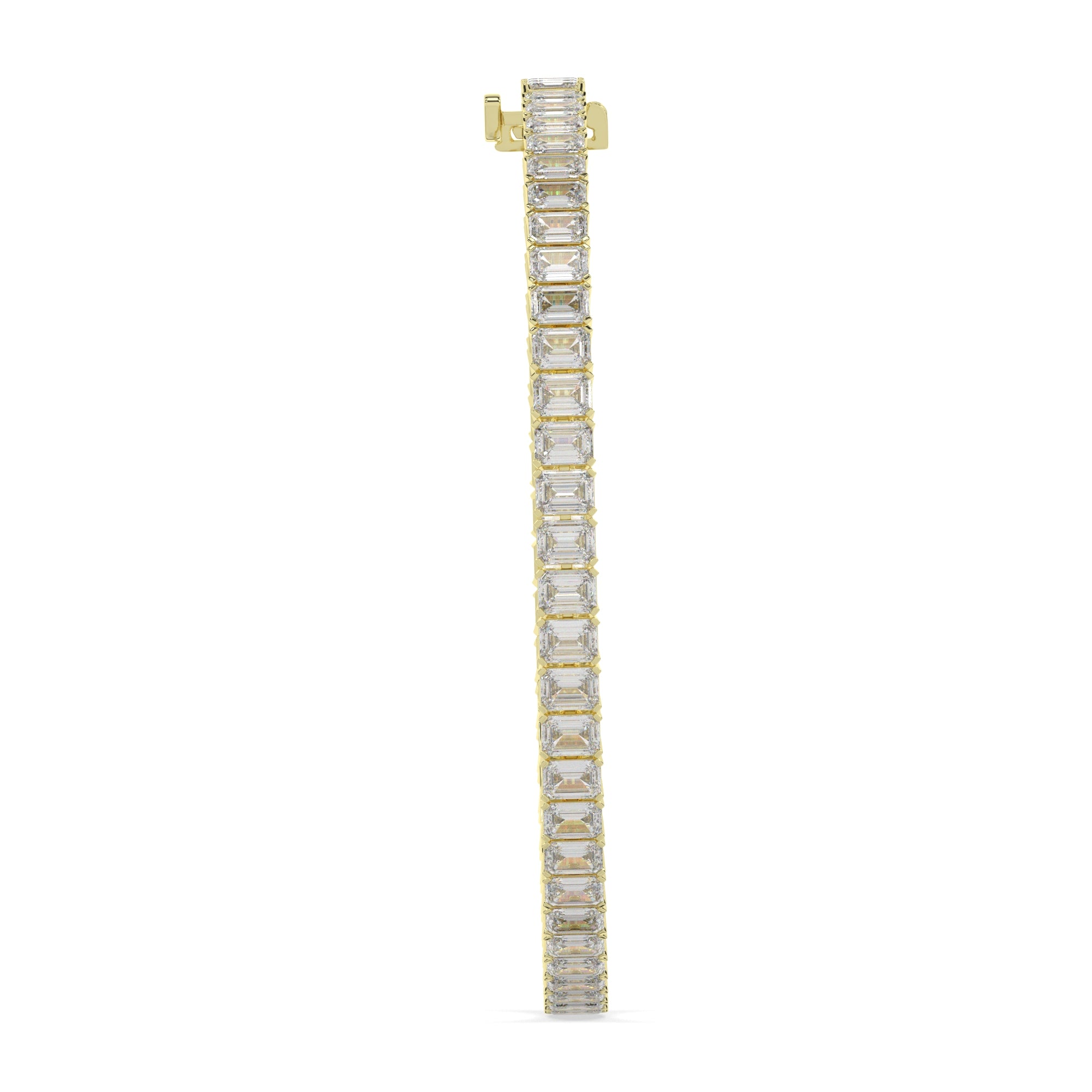 10 CTW Emerald Lab Diamond Classic Tennis Bracelet