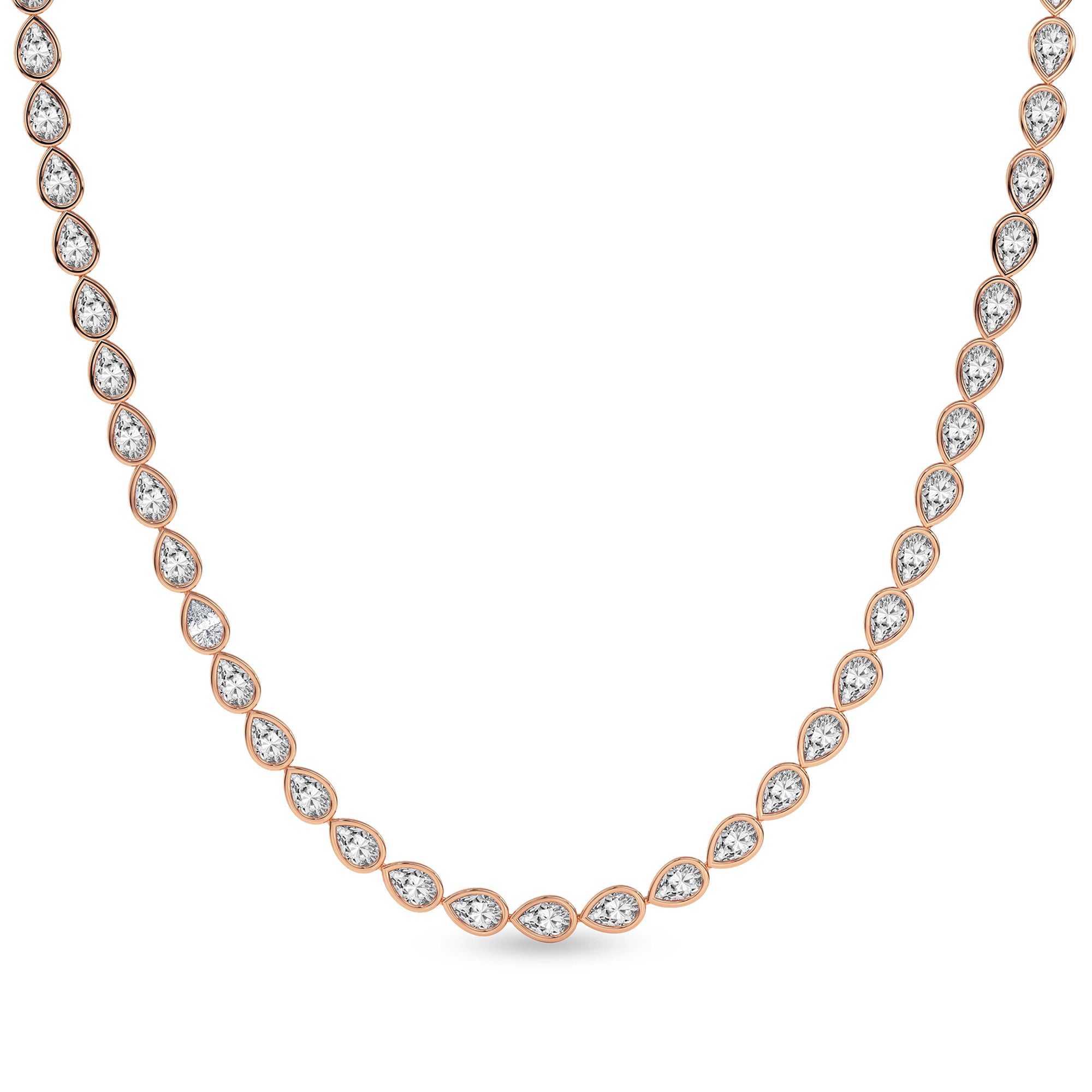 Pear Lab Diamond Classic Bezel Tennis Necklace