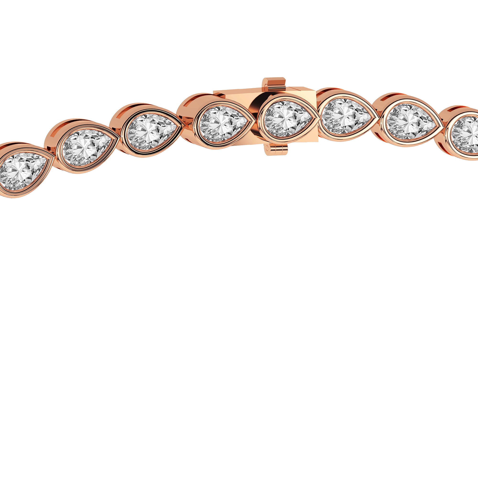 Pear Lab Diamond Classic Bezel Tennis Necklace