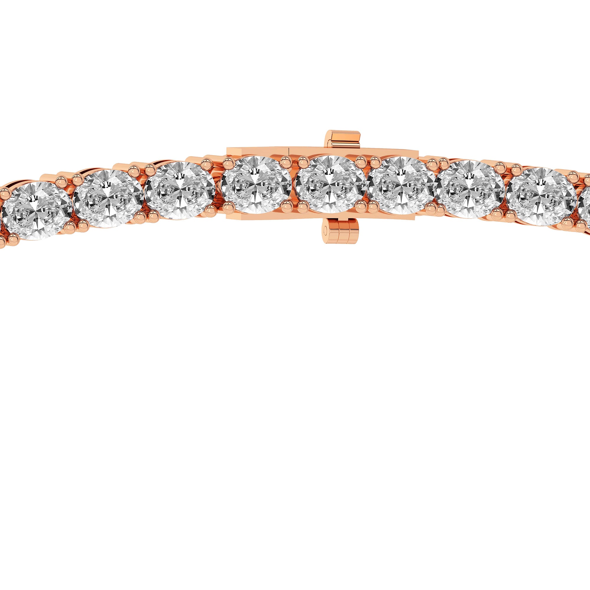 Oval Lab Diamond Classic Tennis Necklace