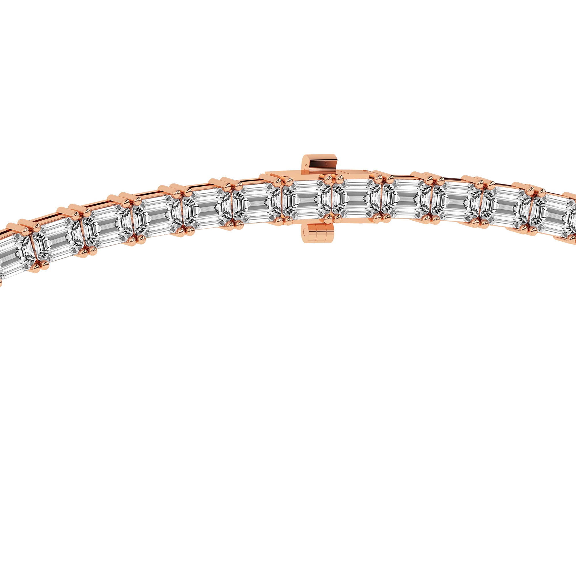 Emerald Lab Diamond Classic Tennis Necklace